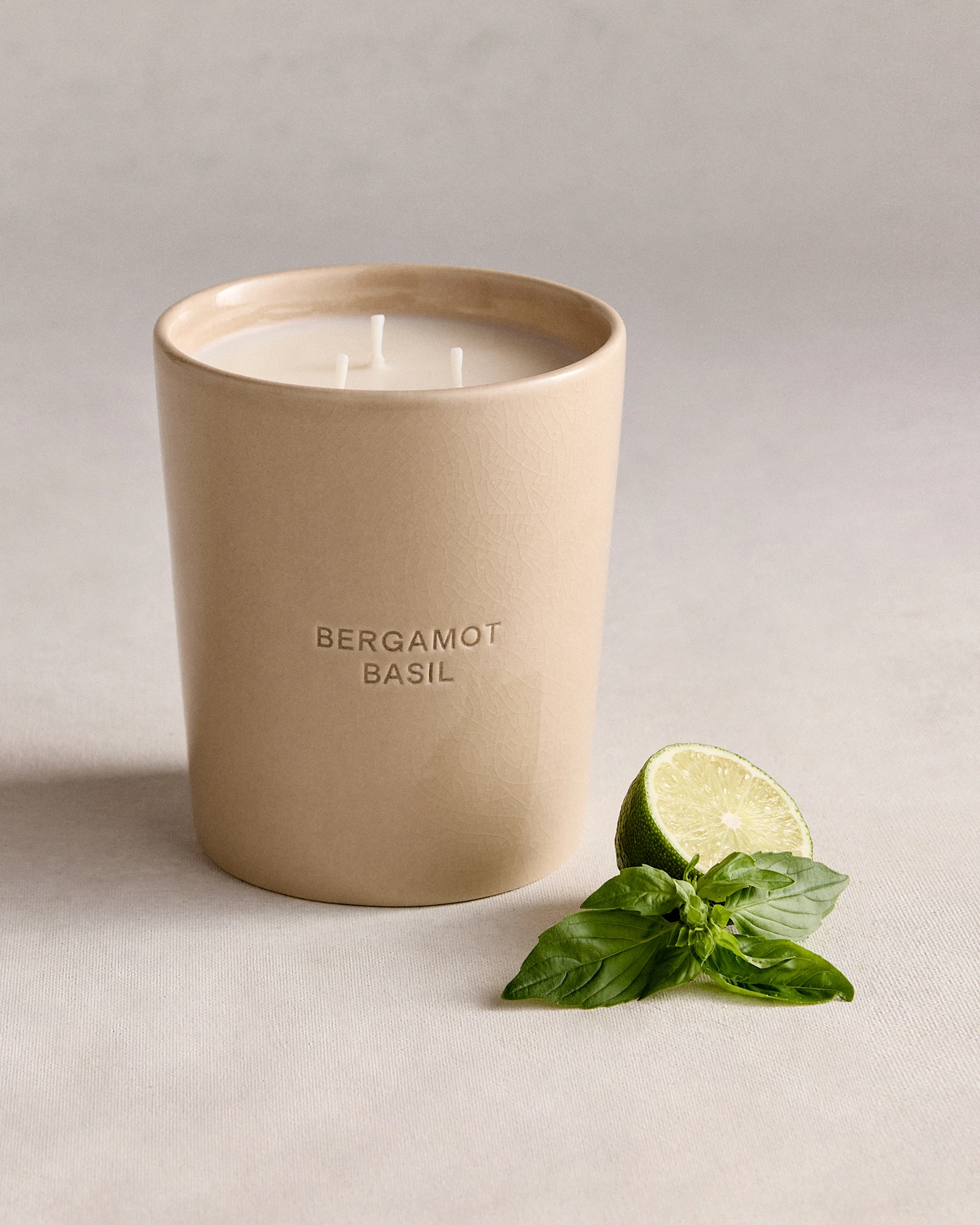 Bergamot Basil 3-Wick Luxury Candle