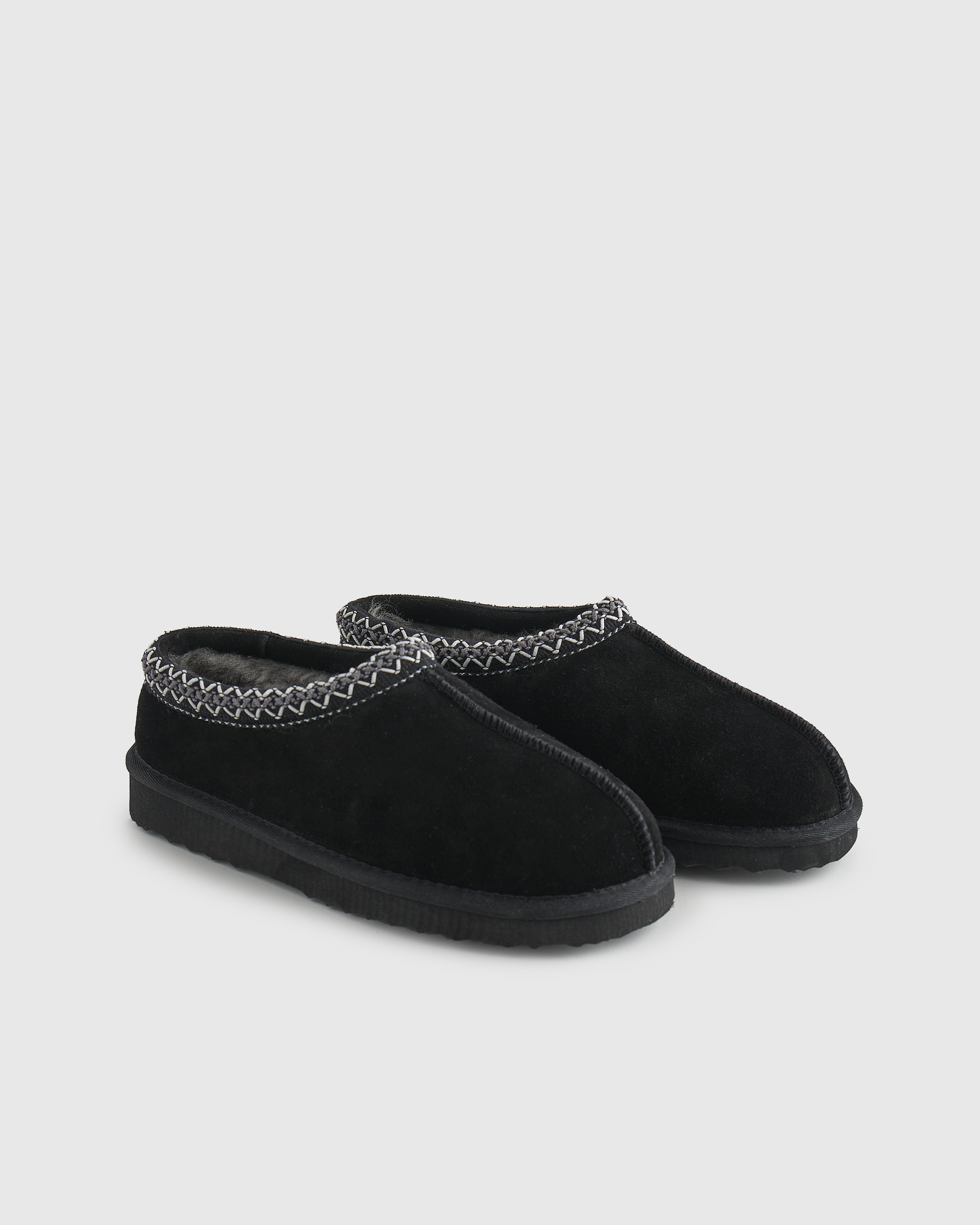 Quince Black Suede Slip-On Clog with Buckle Quince main image 2