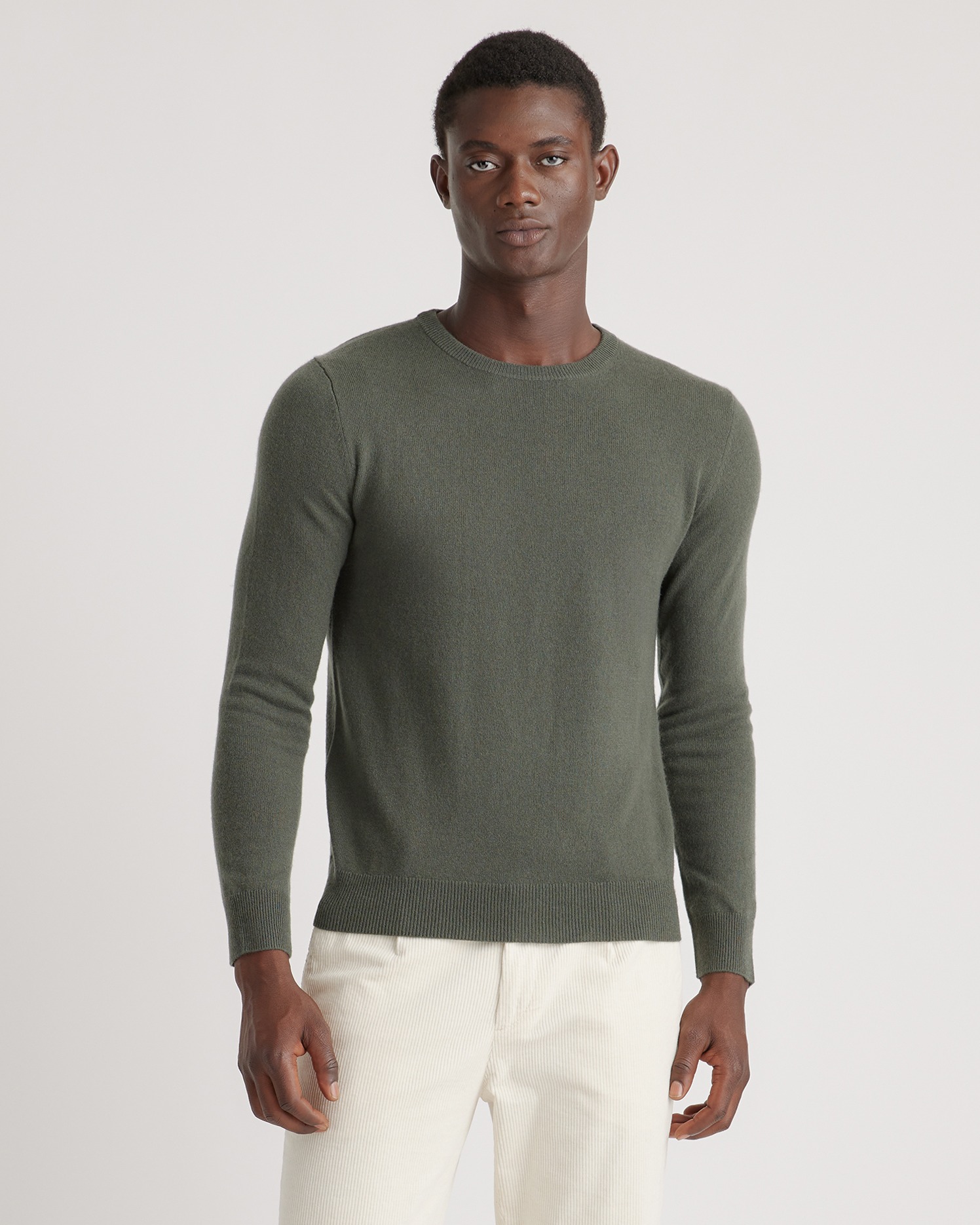 Moss Mongolian Spring Cashmere Crewneck Sweater