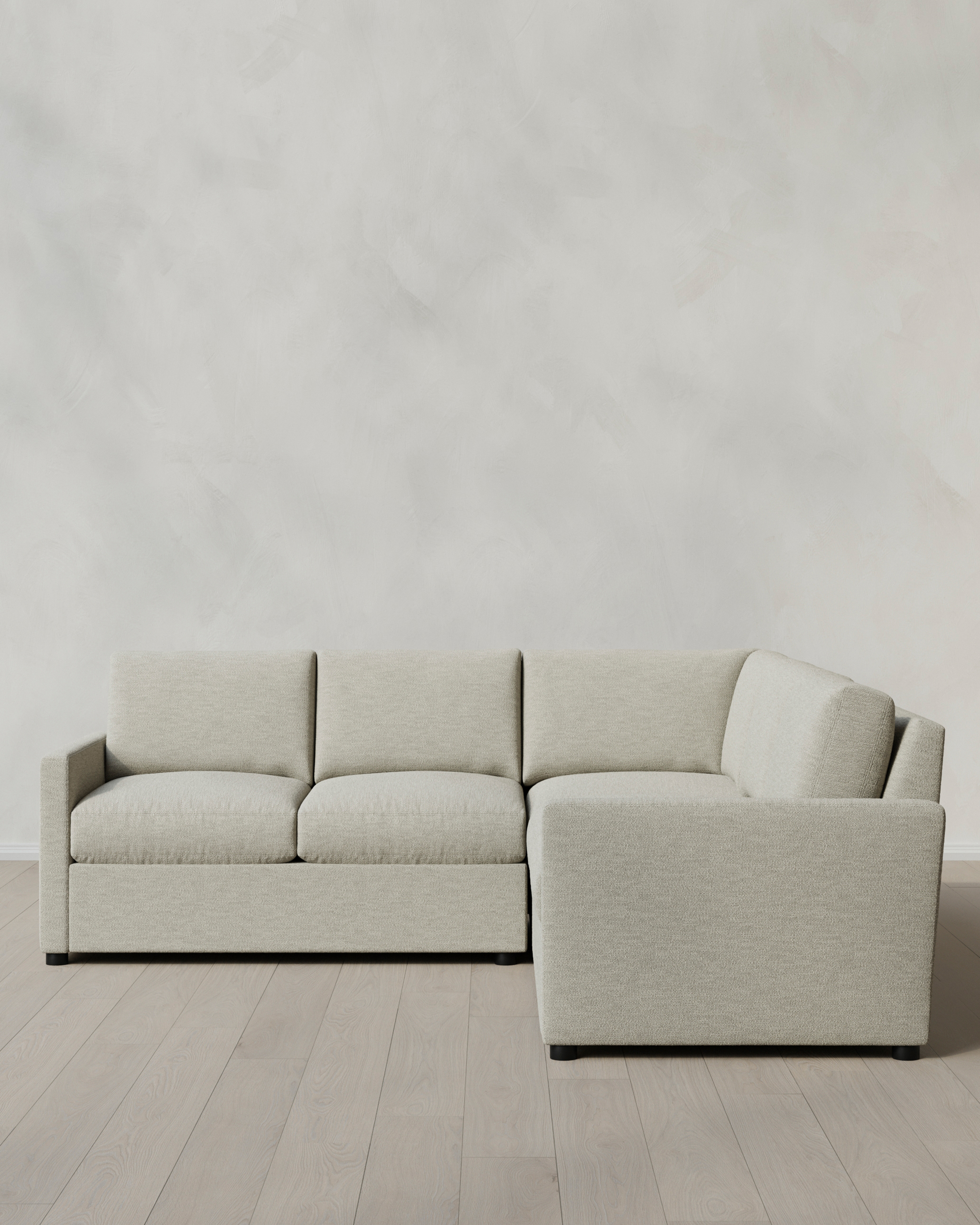 Flax Brennan L Sectional in Performance Basketweave
