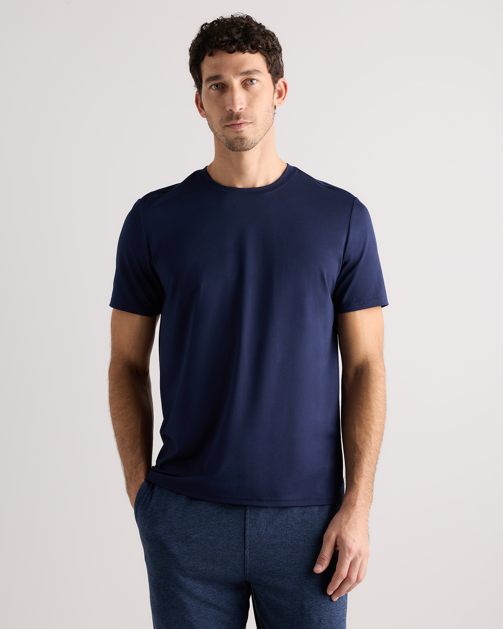 Solid Deep Navy Flowknit Breeze Performance Tee