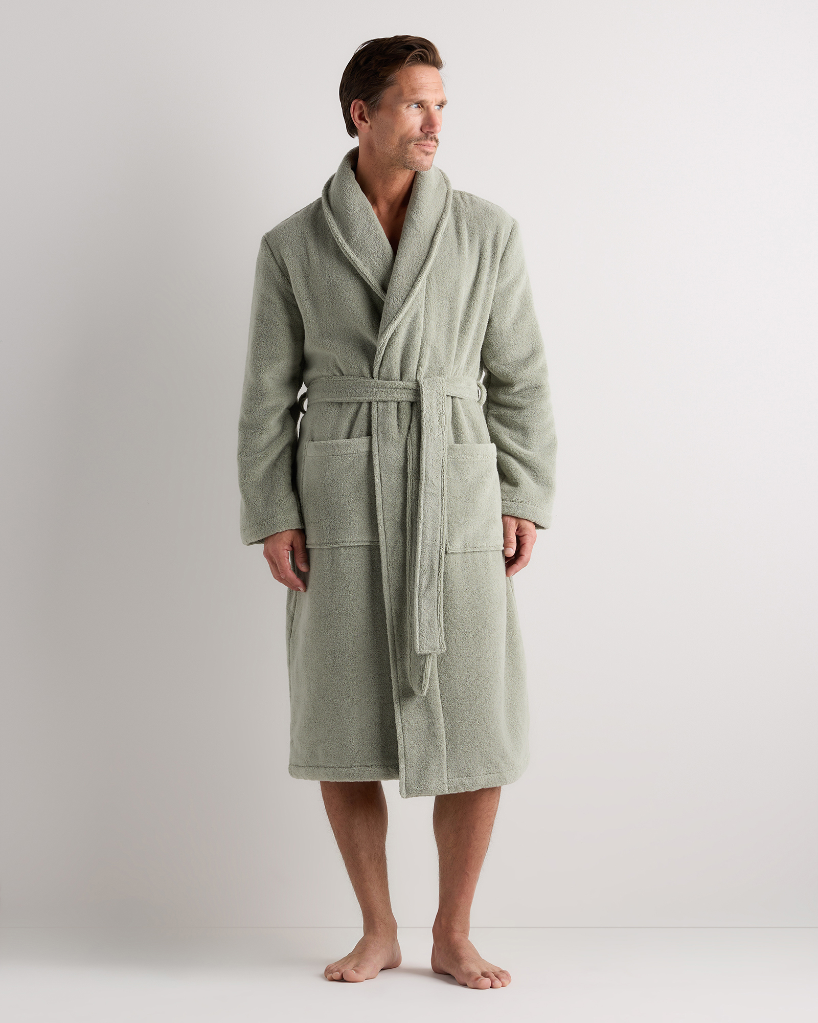 Sage Plush Turkish Cotton Terry Robe