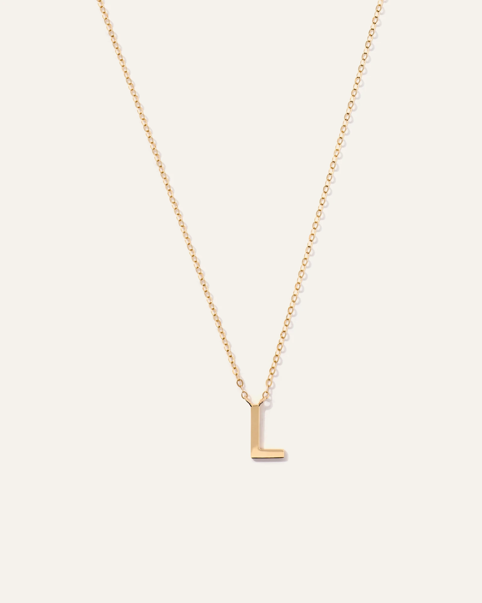 14K Gold Letter Necklace in Yellow Gold