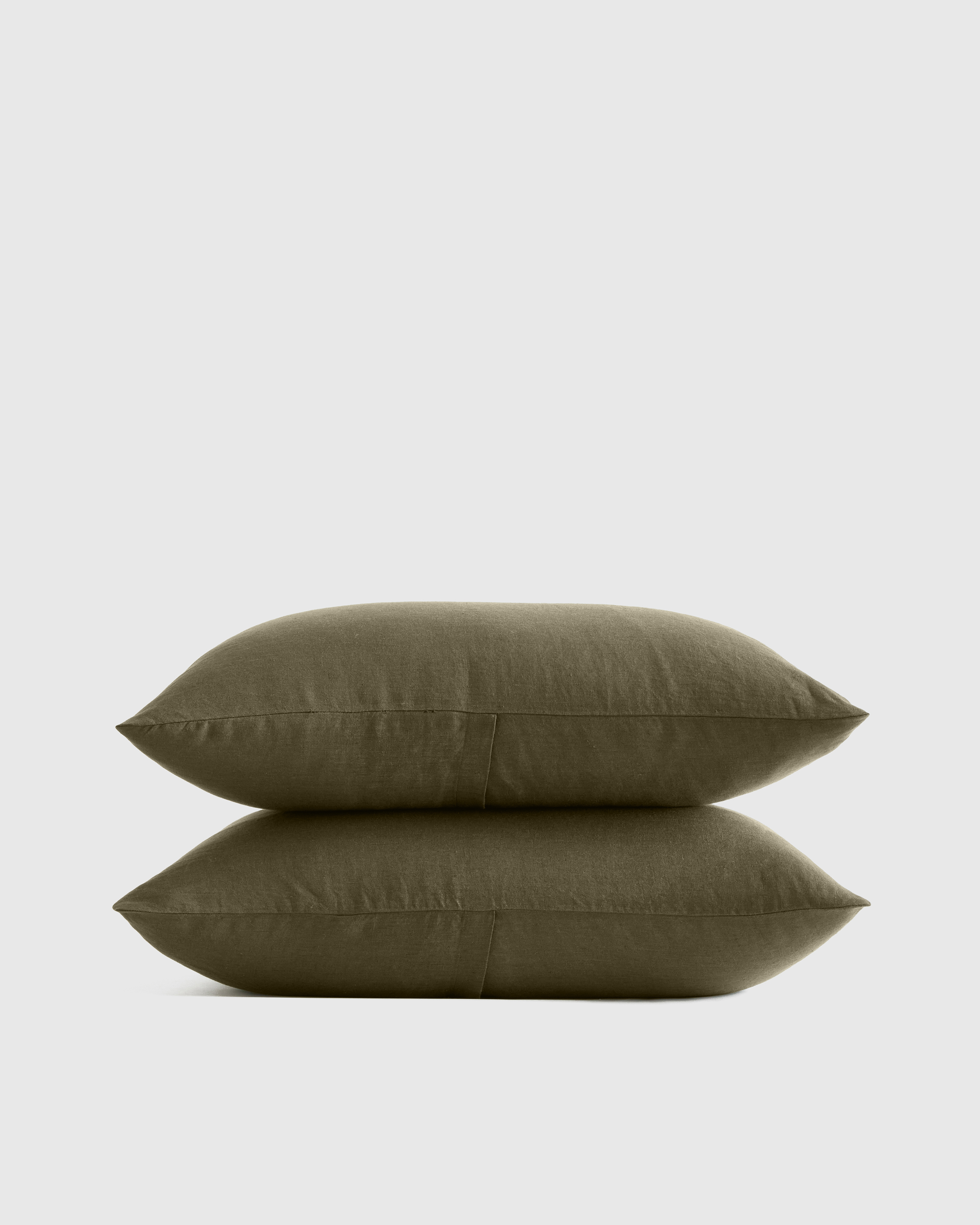 Dusty Olive European Linen Sham Set