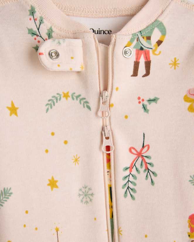 U--830 BABY 100 Organic Cotton One Piece Pajama Nutcracker 16495 CROPPED
