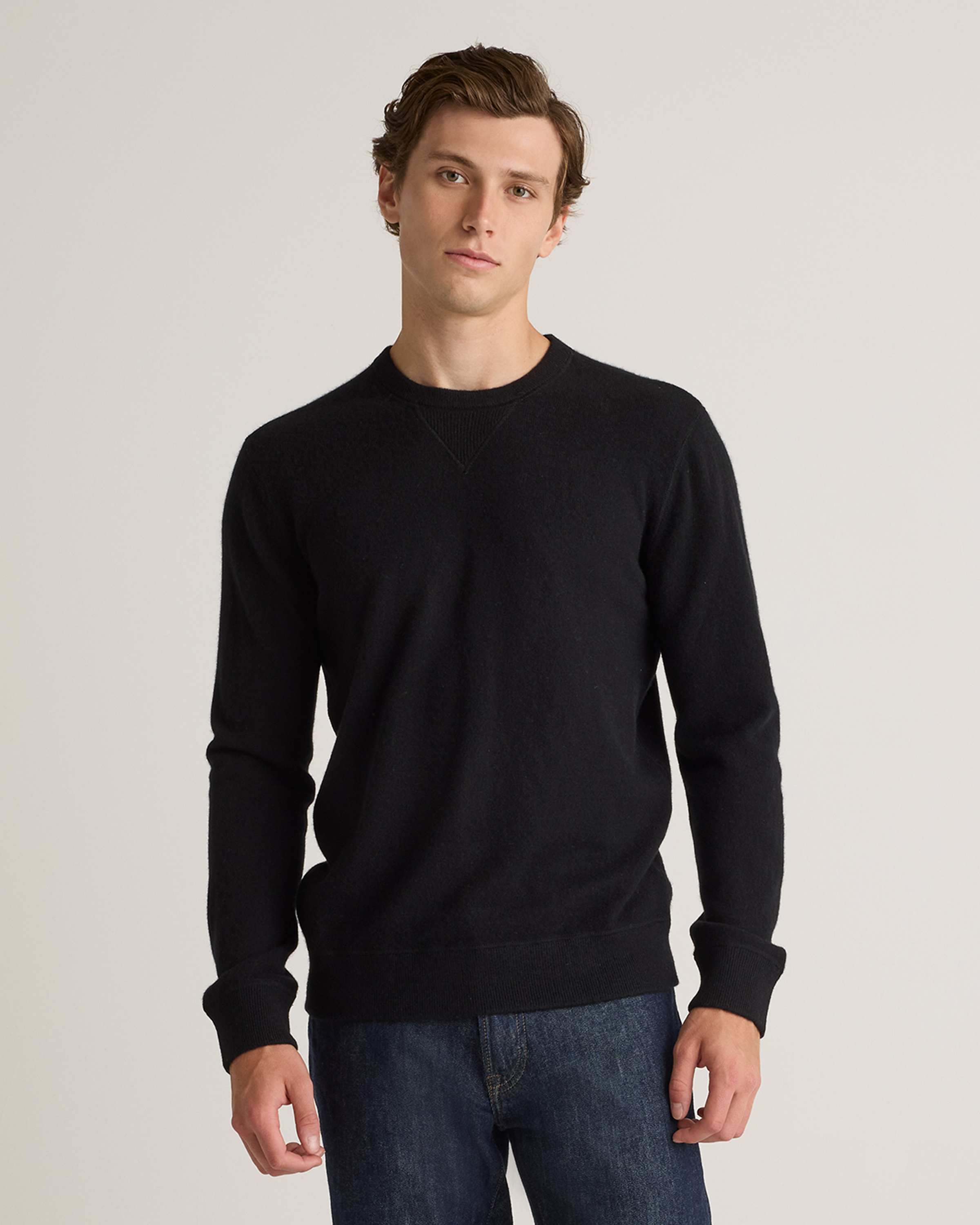 Quince Men's Mongolian Cashmere Sweatshirt In Black