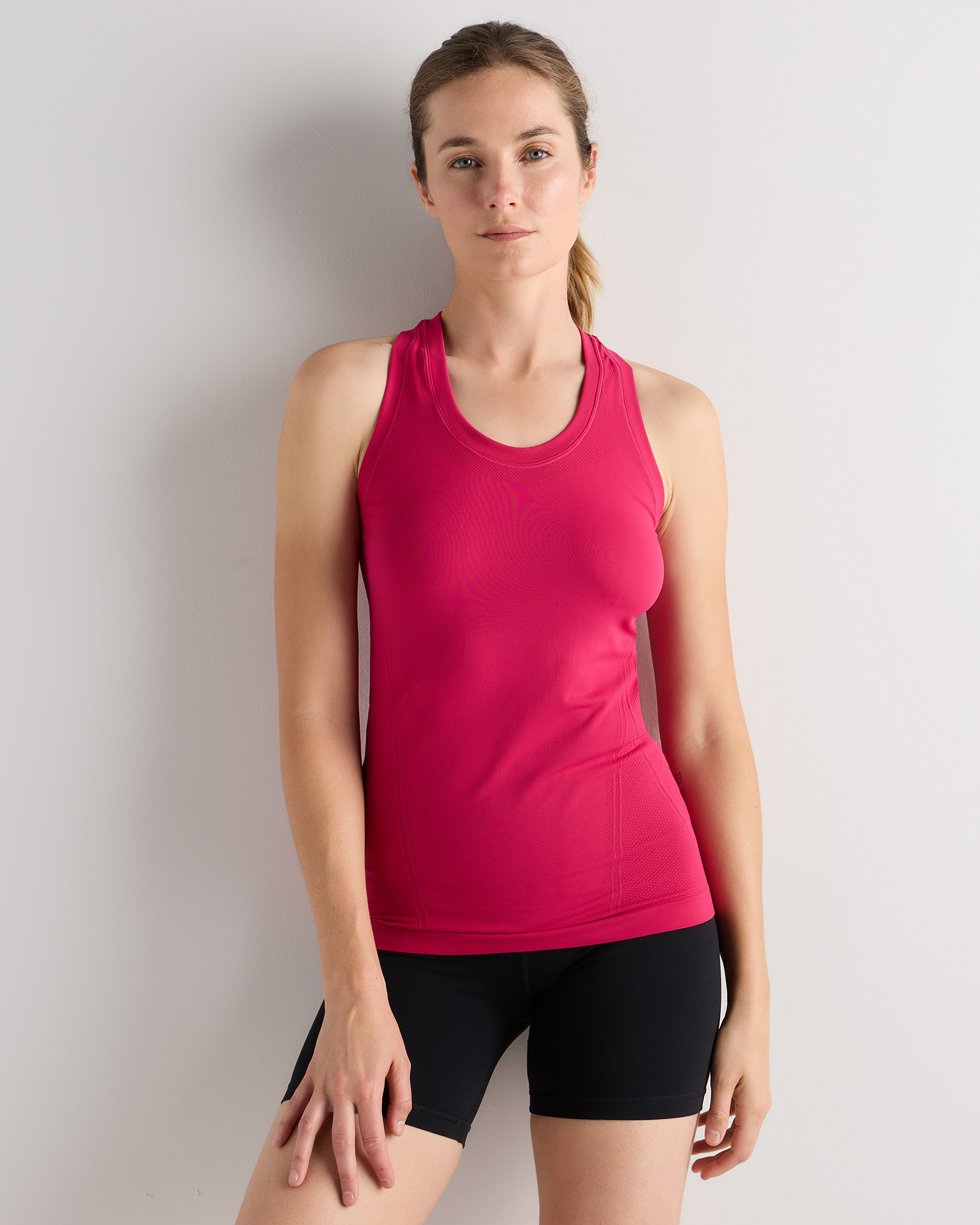 Amaranth Pink Seamless Racerback Tank