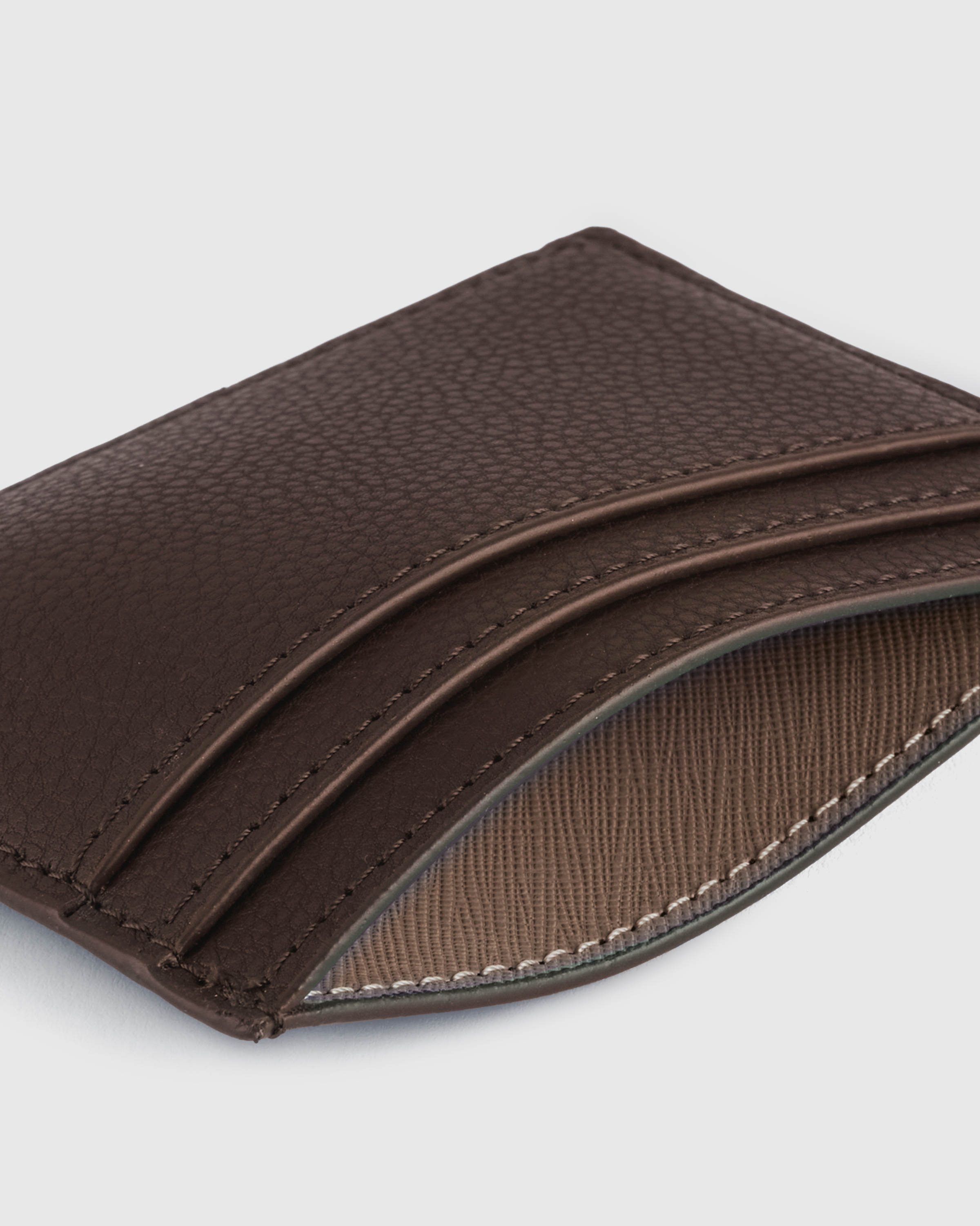 Adeline Slim Card Case in Dark Brown