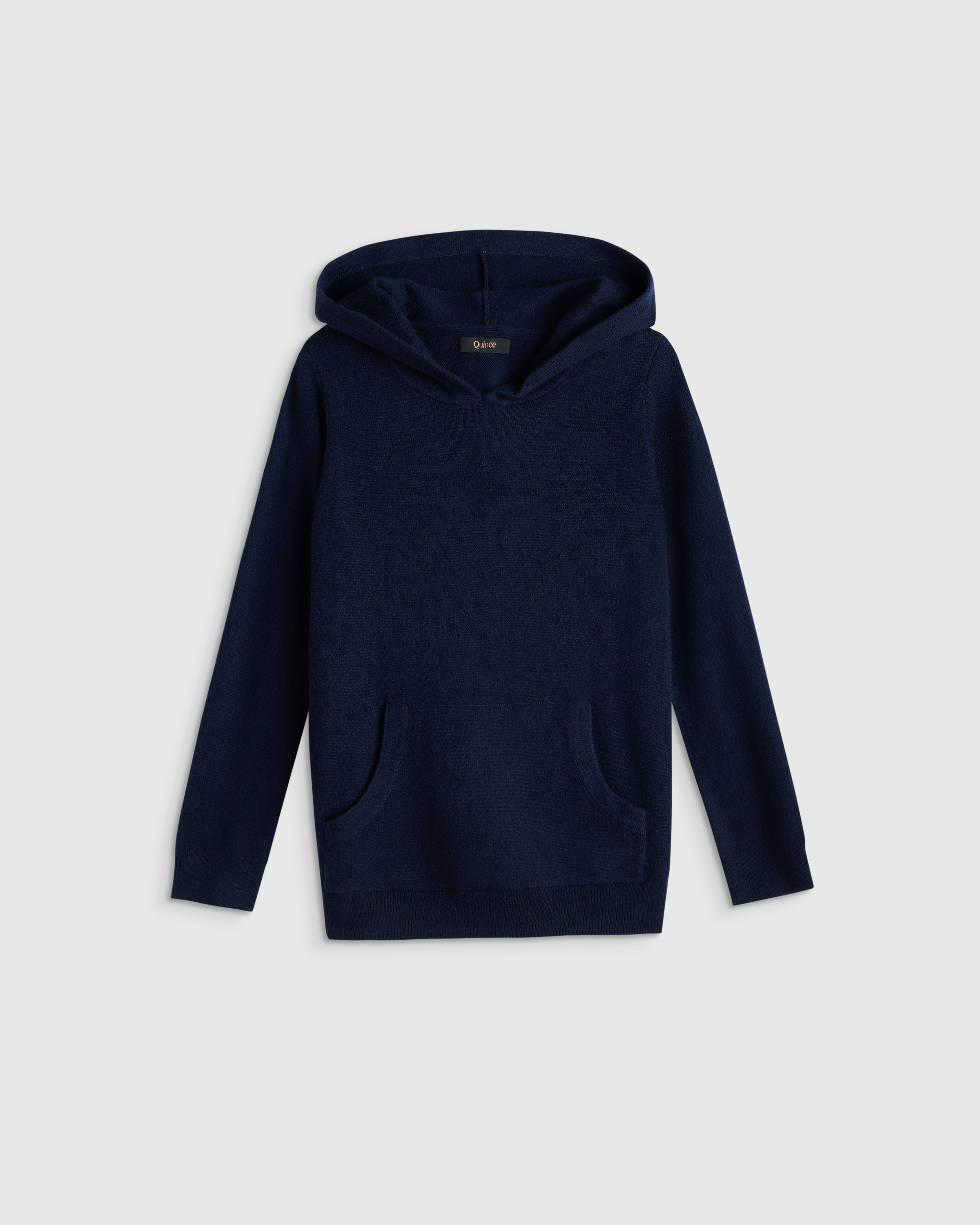 True Navy Pull à capuche en cachemire lavable