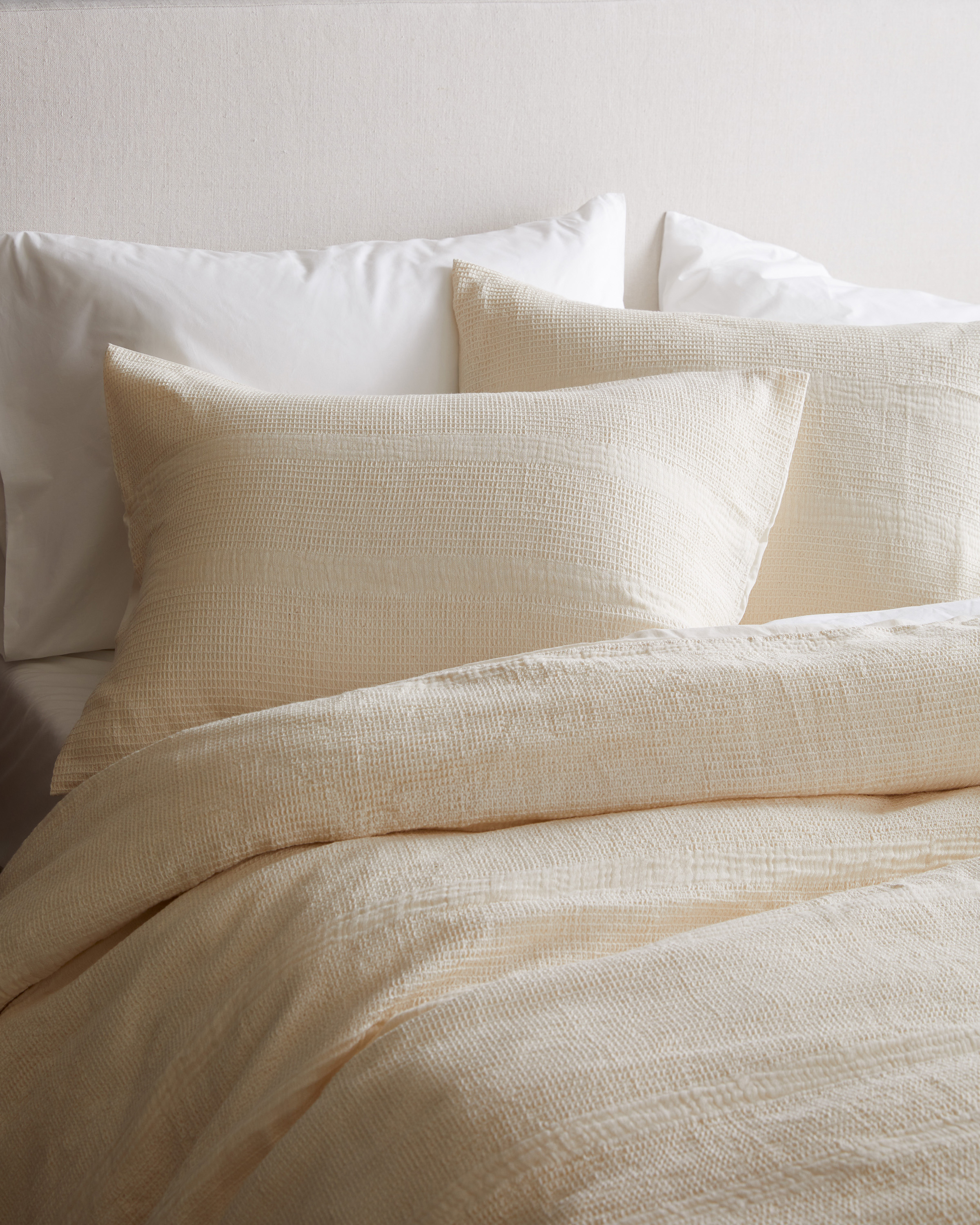 Organic Cotton Waffle Stripe Sham Set - Thumbnail 5