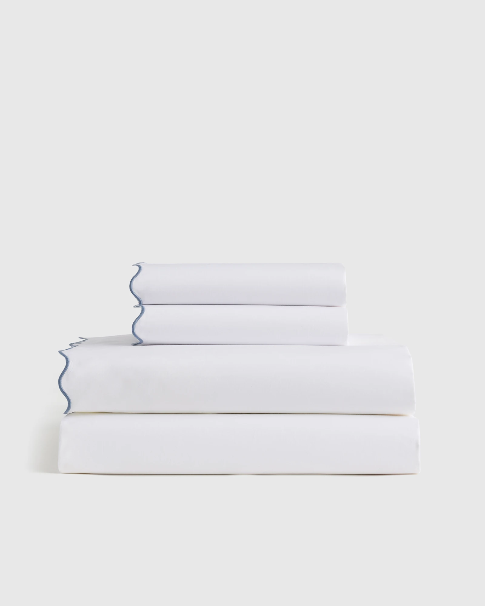 Wave Scallop Organic Percale Sheet Set