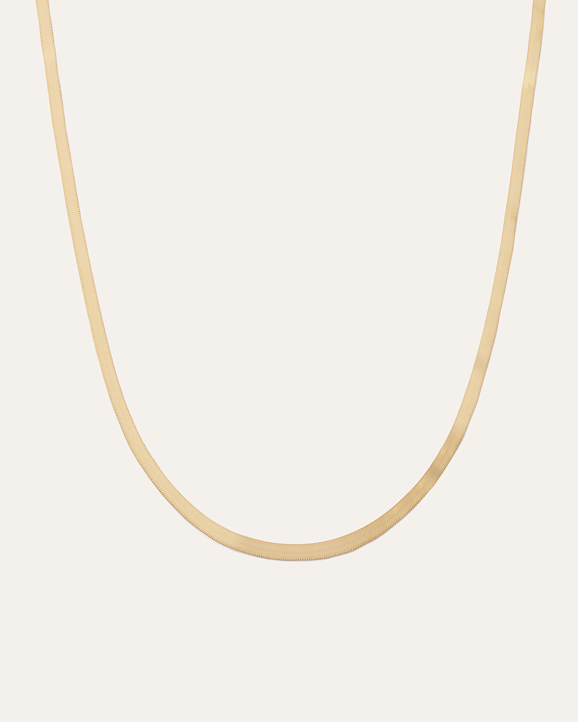 Yellow Gold 14K Gold Adjustable Herringbone Chain Necklace