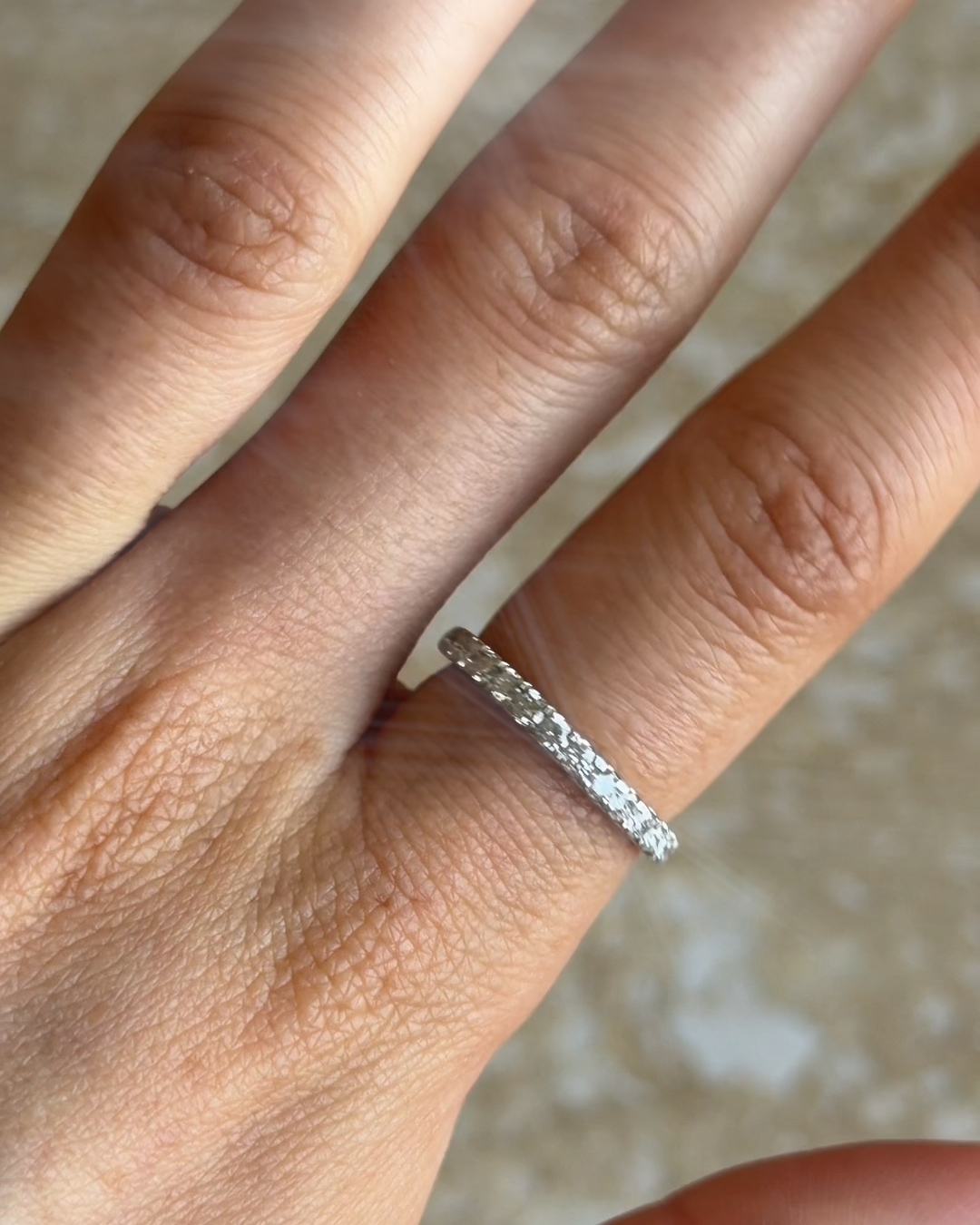 Lab Grown Diamond Pave Band Yellow Gold Melissa Gonzalez 4x5