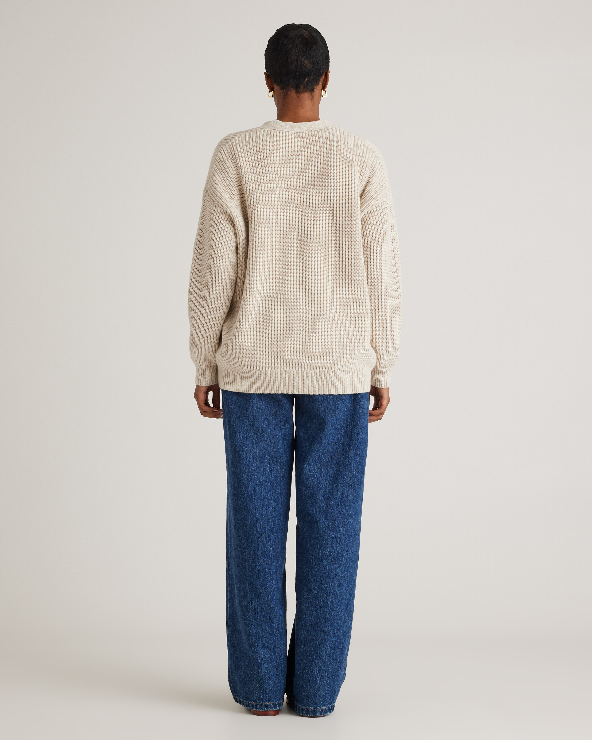 100% Organic Cotton Oversized Boyfriend Cardigan