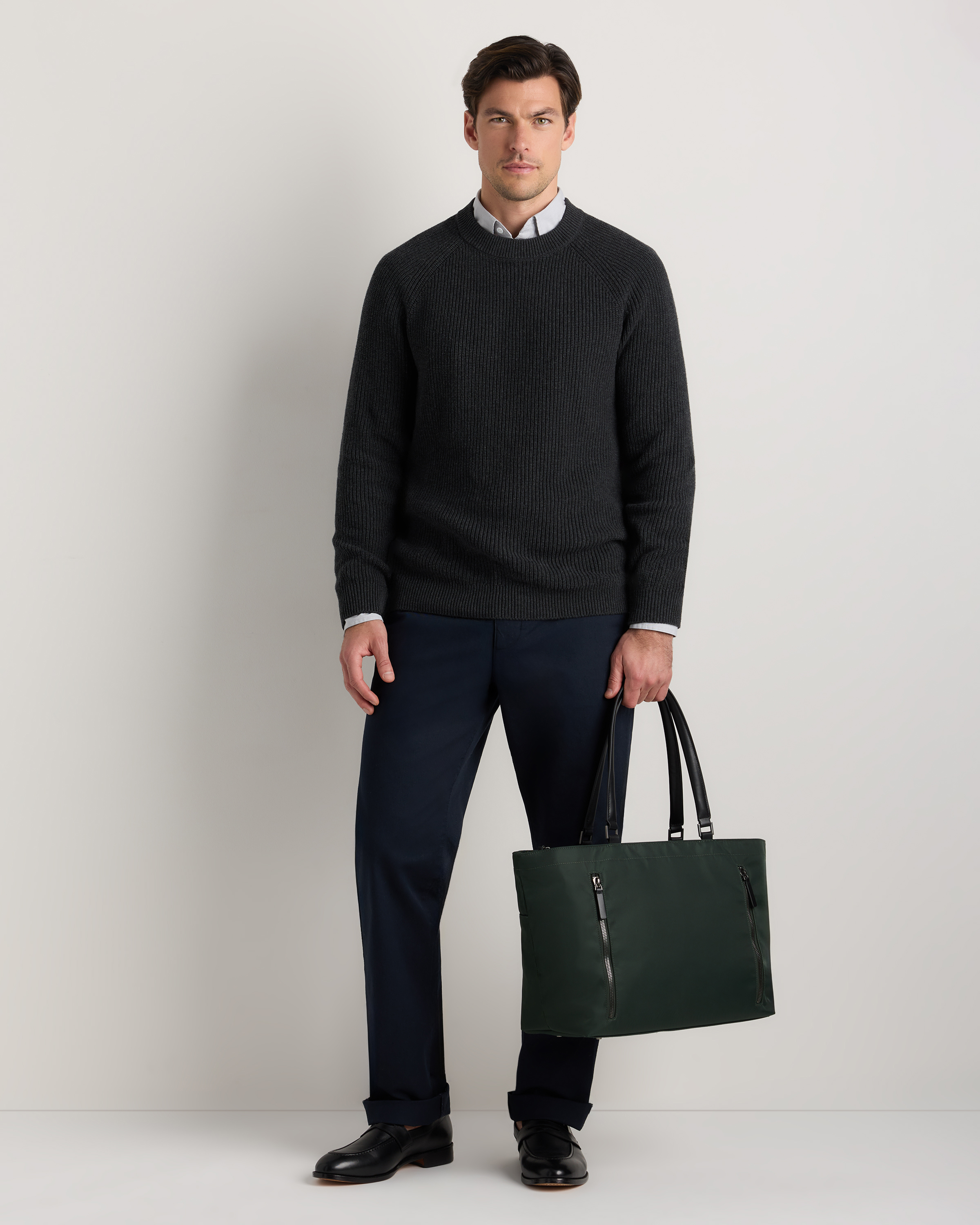 Voyage Nylon Travel Tote in Dark Green | Quince Canada