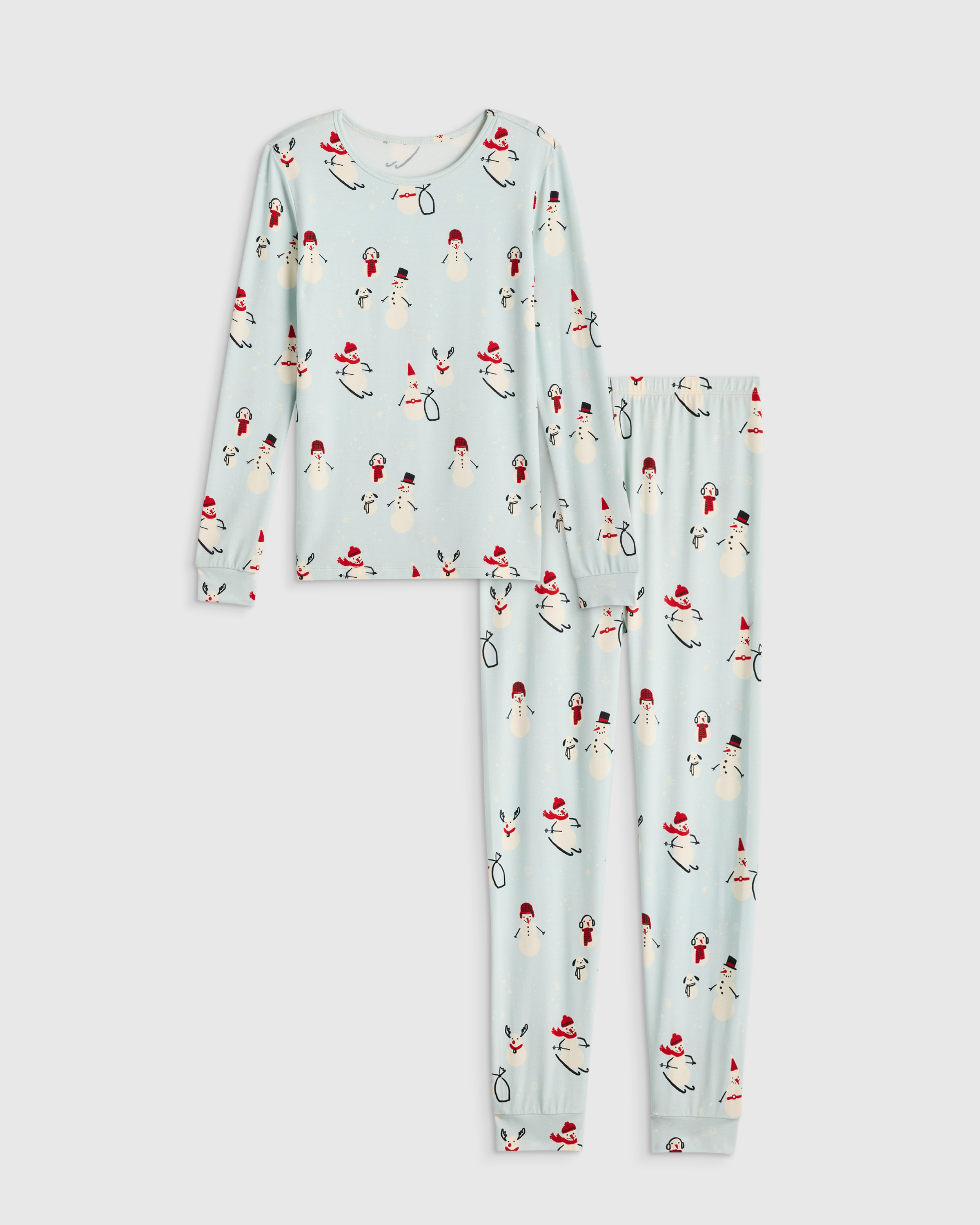 Snow Friends Bamboo Long Sleeve and Pant Pajama Set