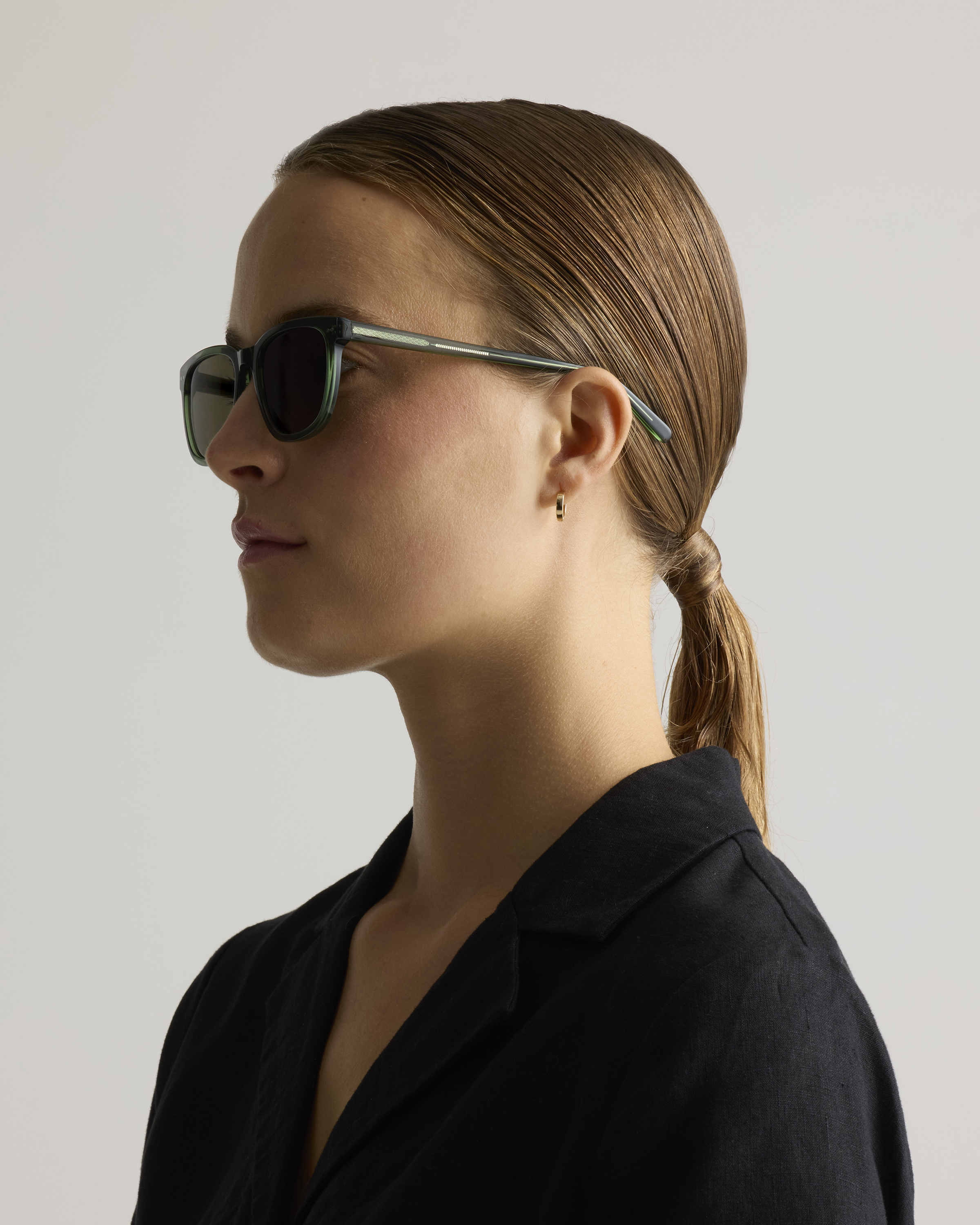 Athens Polarized Acetate Sunglasses in Clear Sage with Green  display picture 1