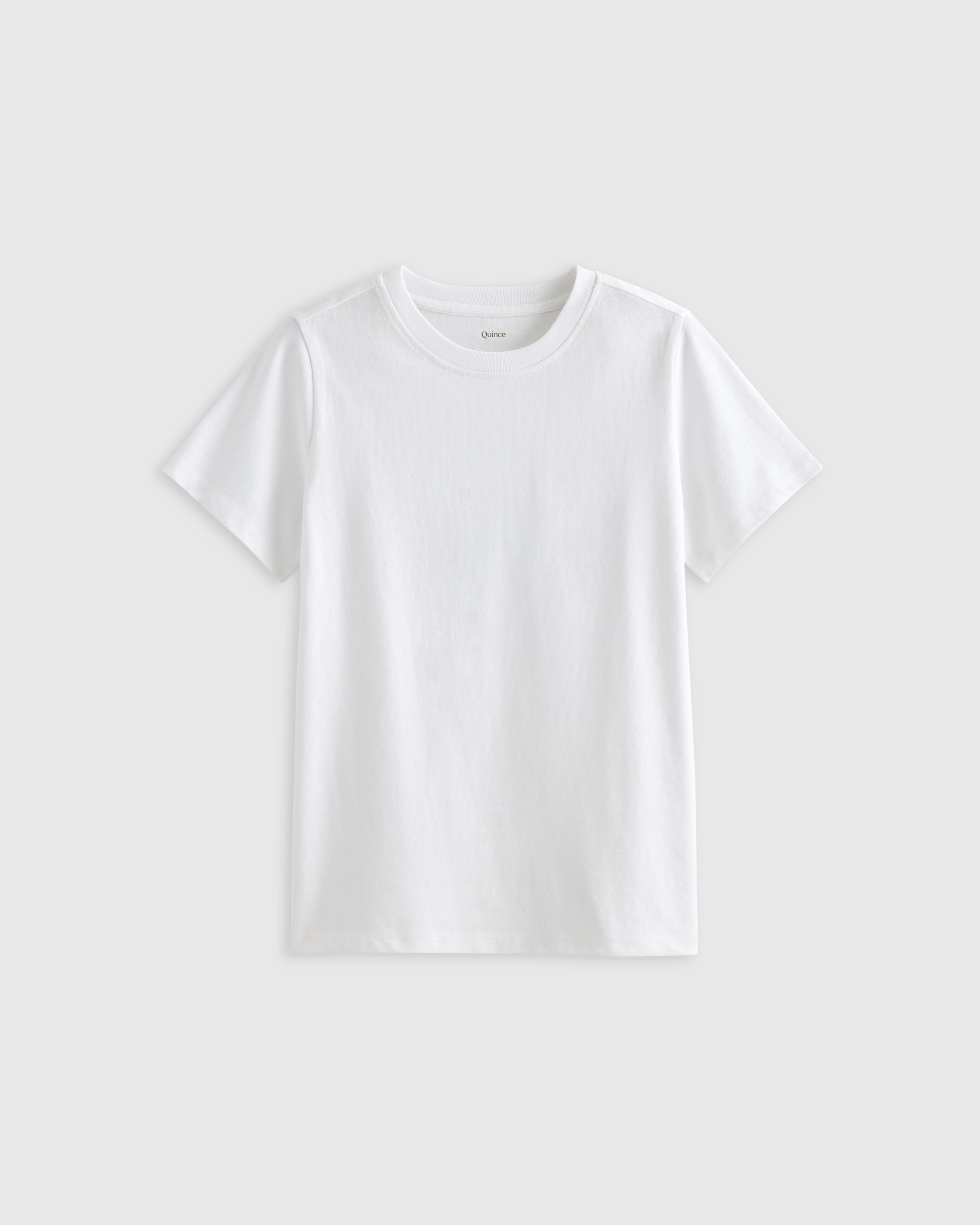 White 100% Organic Cotton Jersey Short Sleeve Tee 