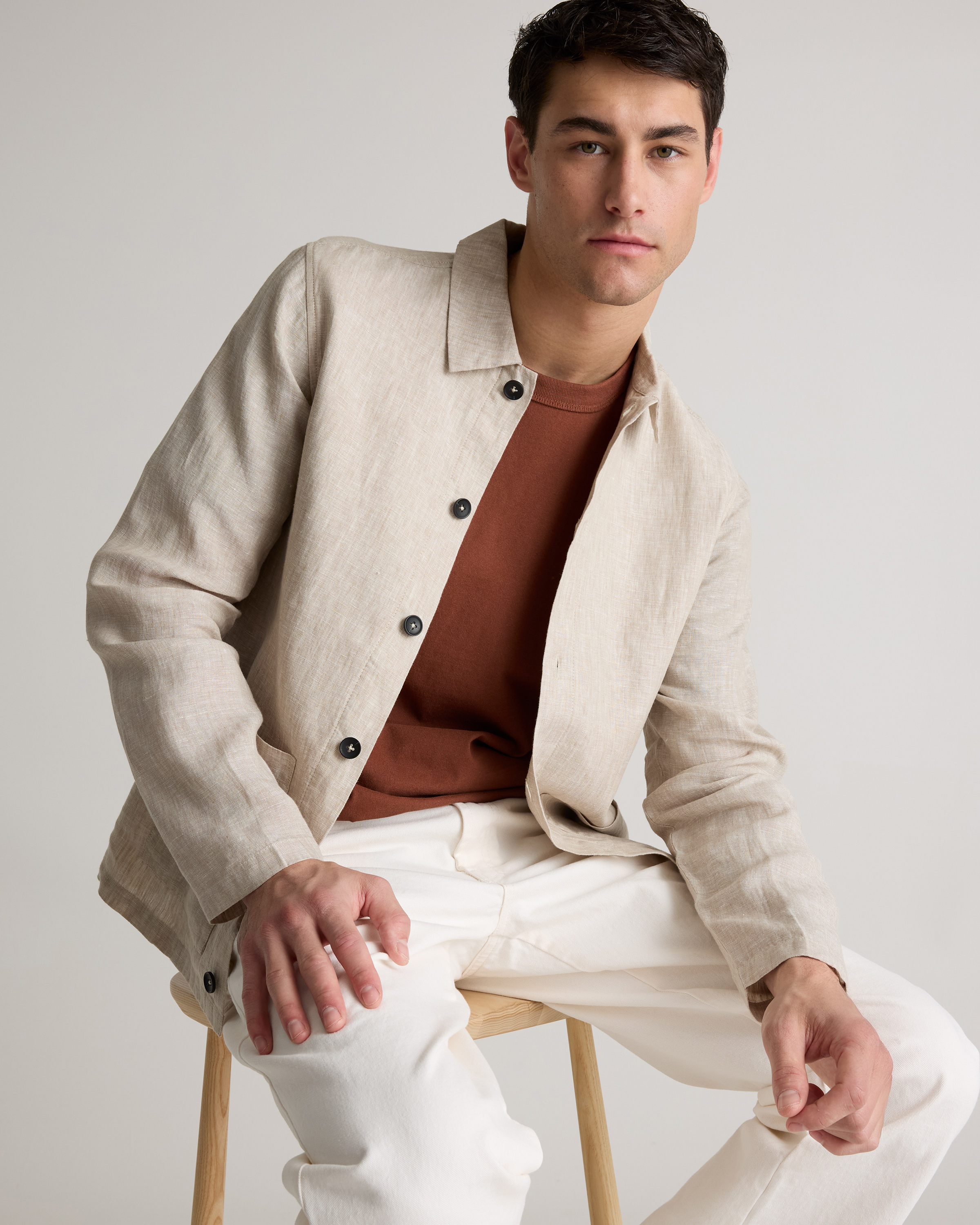 100% European Linen Shirt Jacket