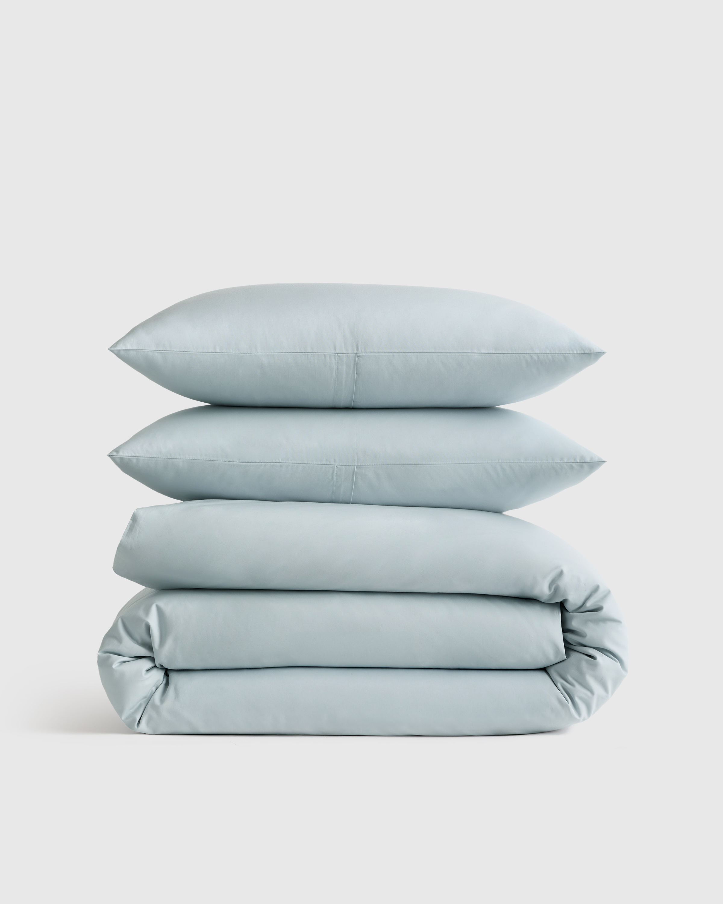 Sky Blue Ensemble de housse de couette en percale biologique croquante