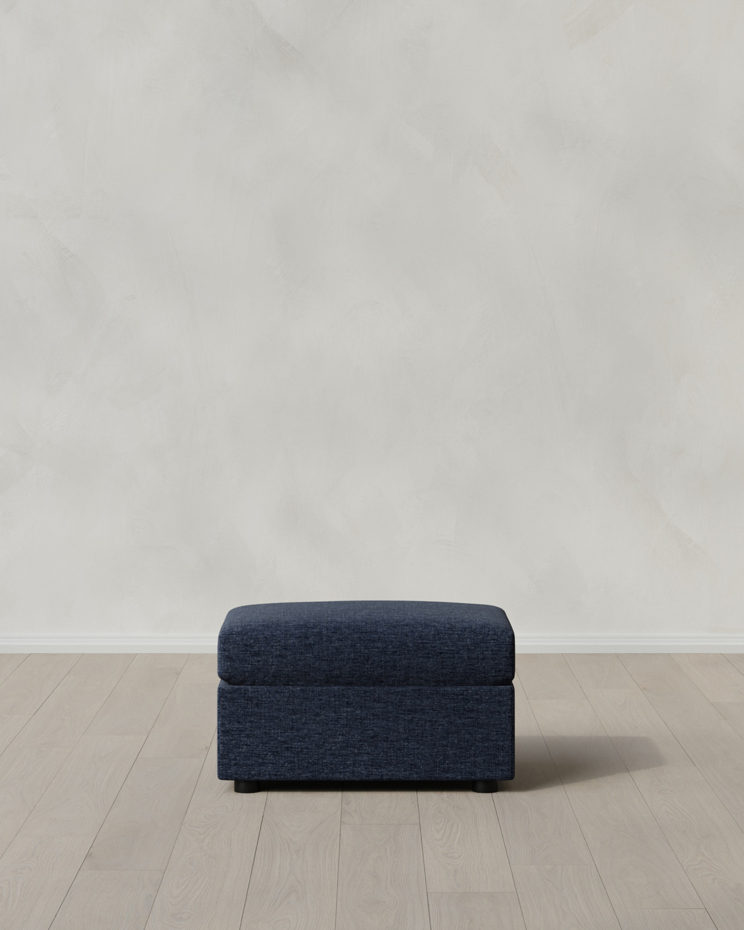 Ink Brennan Ottoman in Performance Chenille Linen Blend