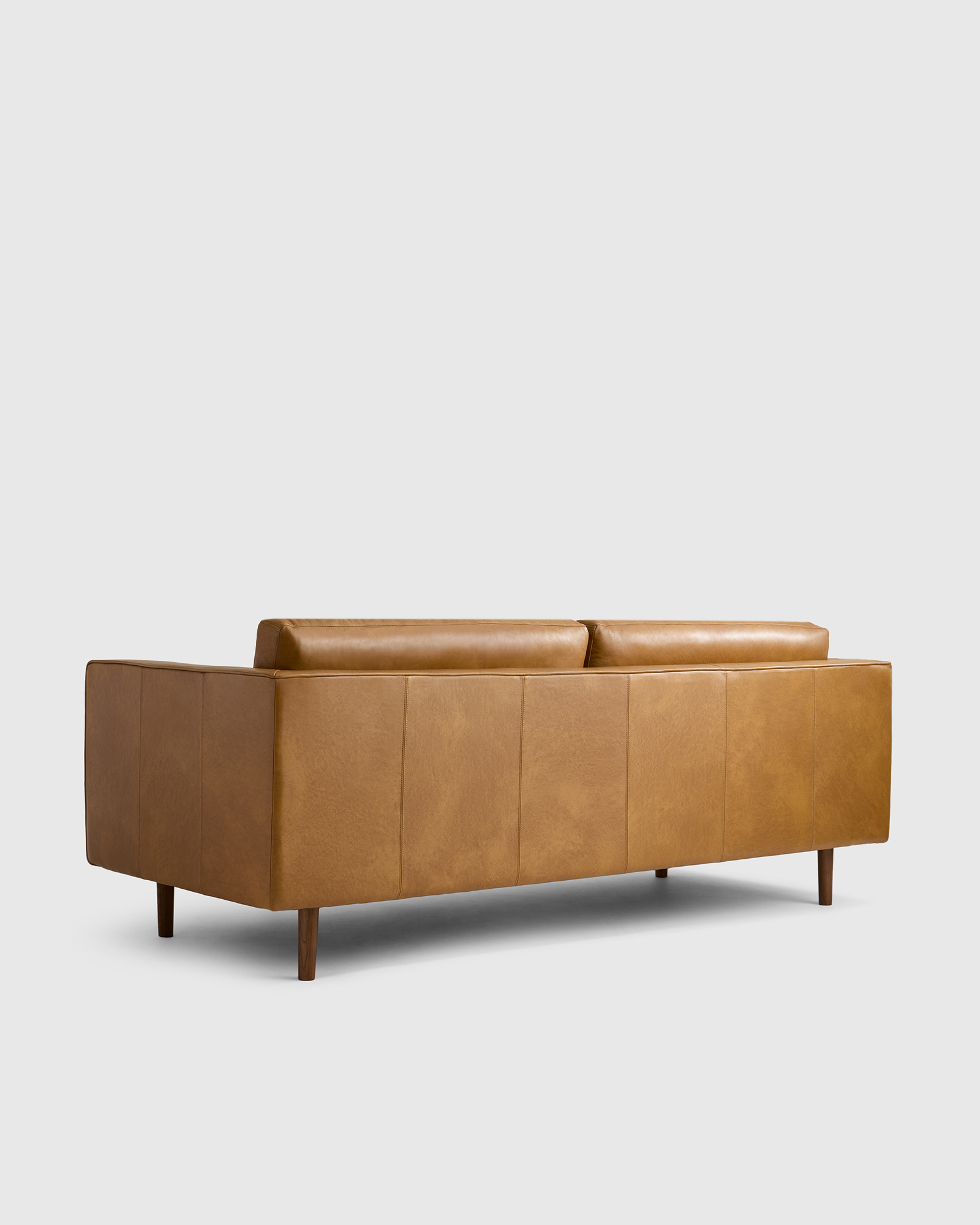 Italian Leather Midcentury Sofa - Thumbnail 5