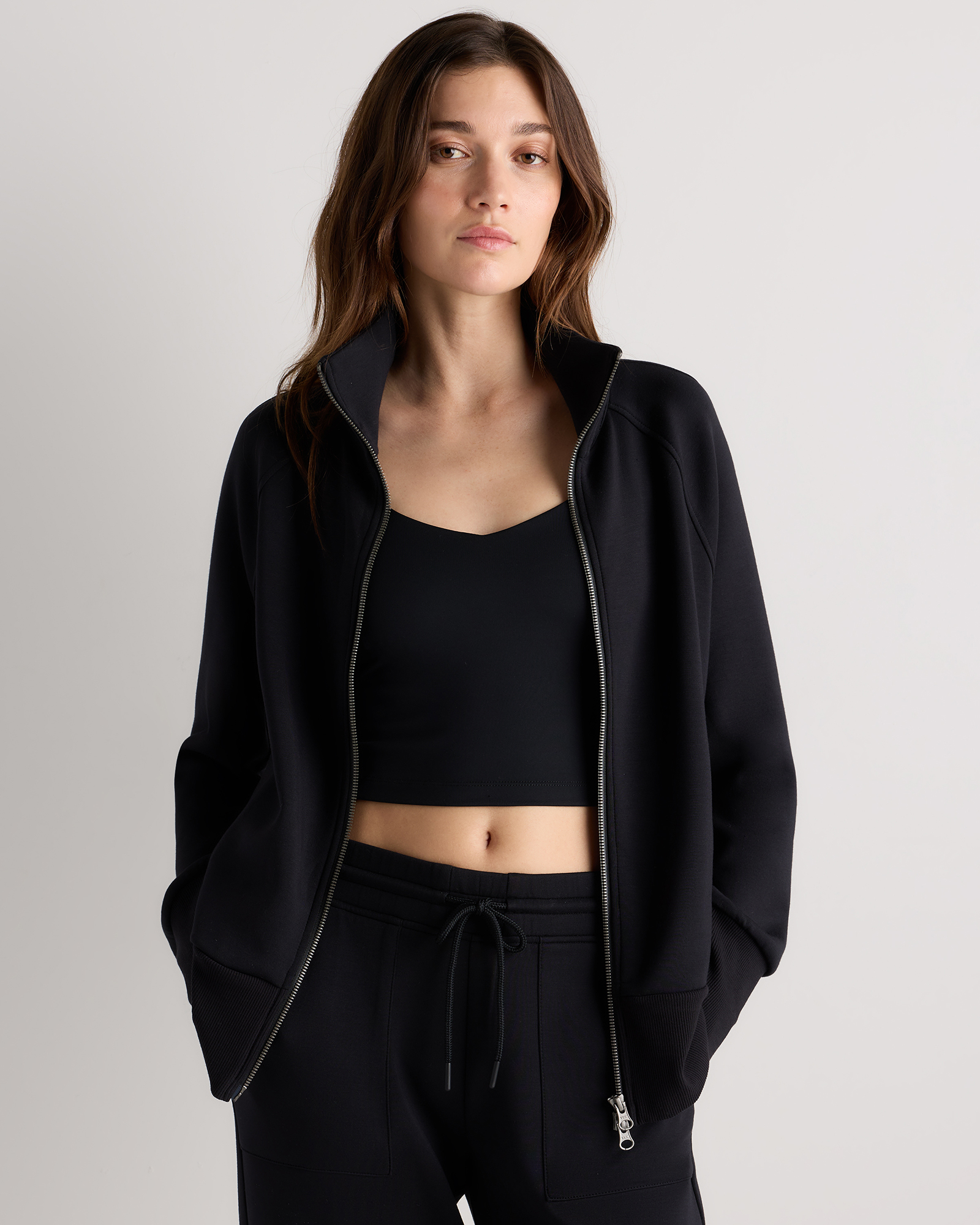 Black CloudComfort Full-Zip Sweatshirt