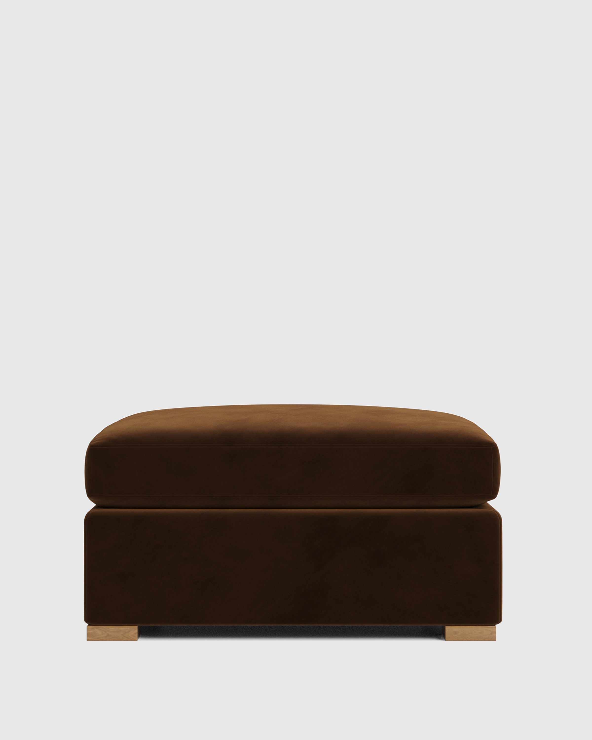 Hollis Slope Arm Ottoman in Performance Velvet - thumbnail 4