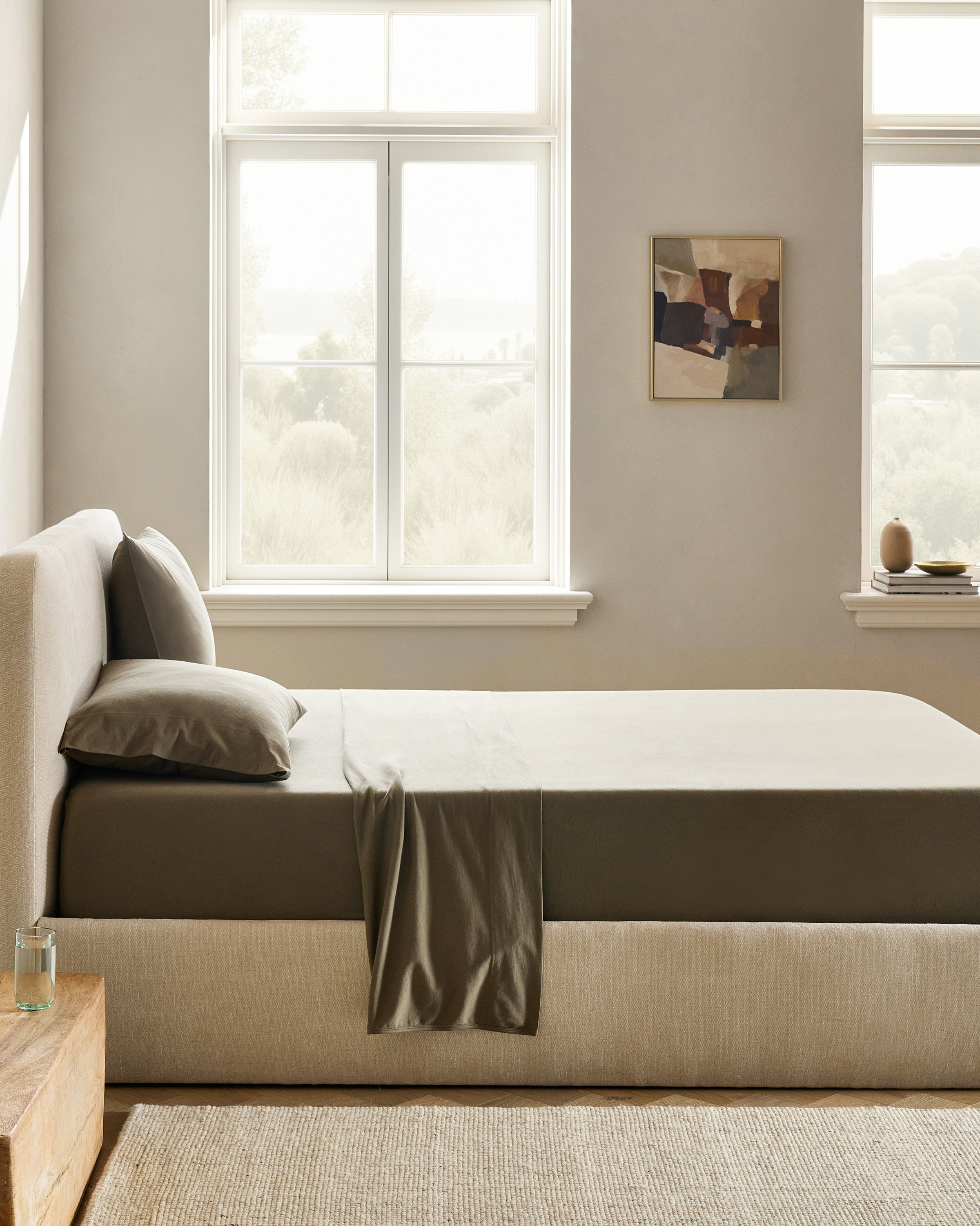Organic Jersey Sheet Set - Dusty Olive, King