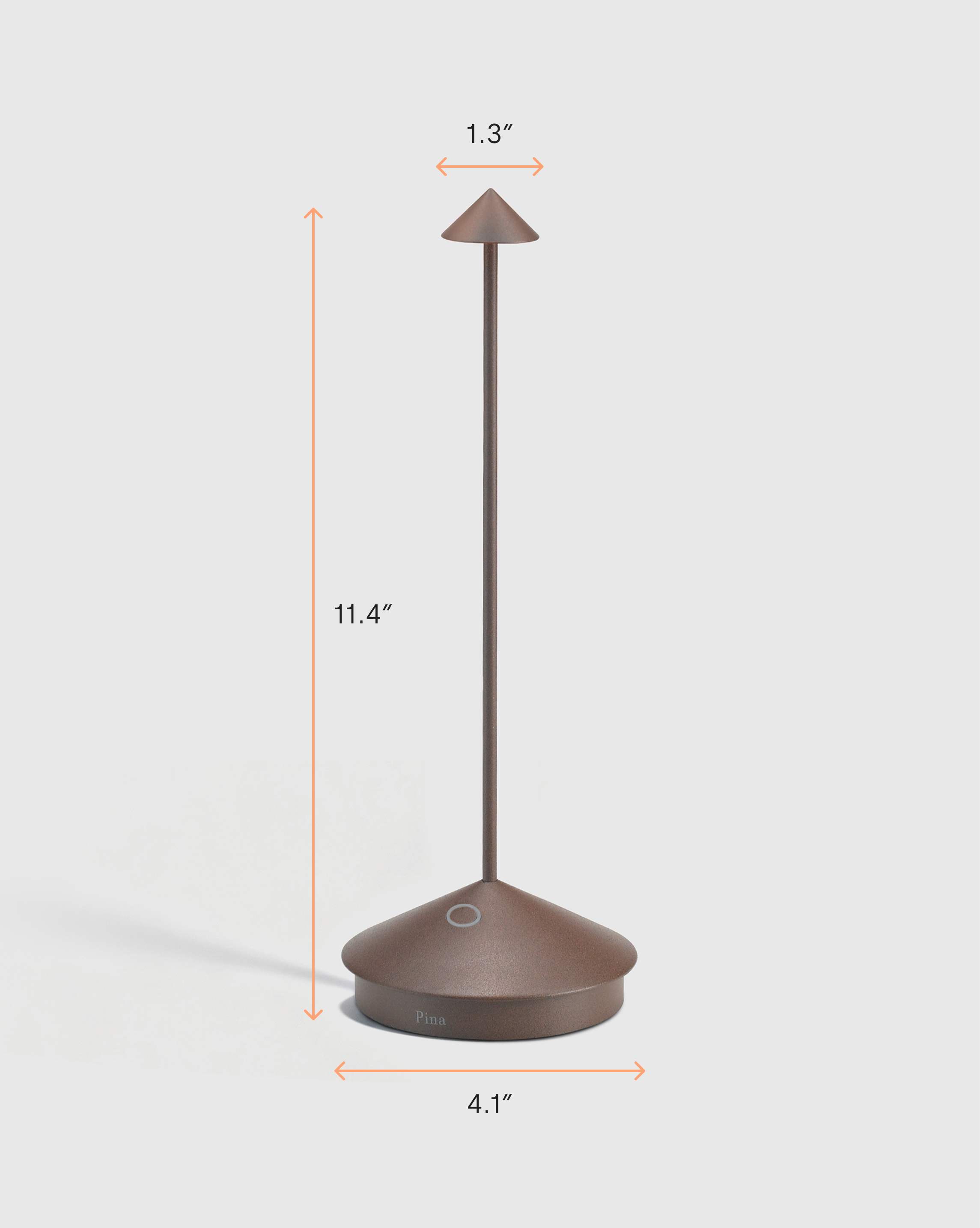 Pina Pro Table Lamp - Dimensional RUST
