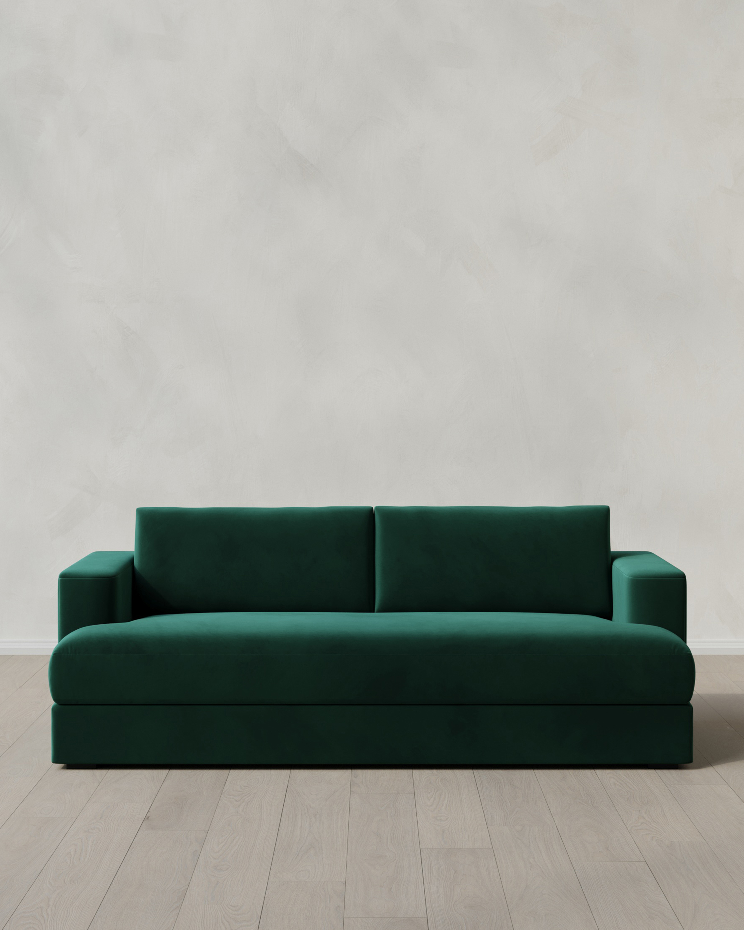 Spruce Sierra Curved Arm Sofa in Performance Velvet