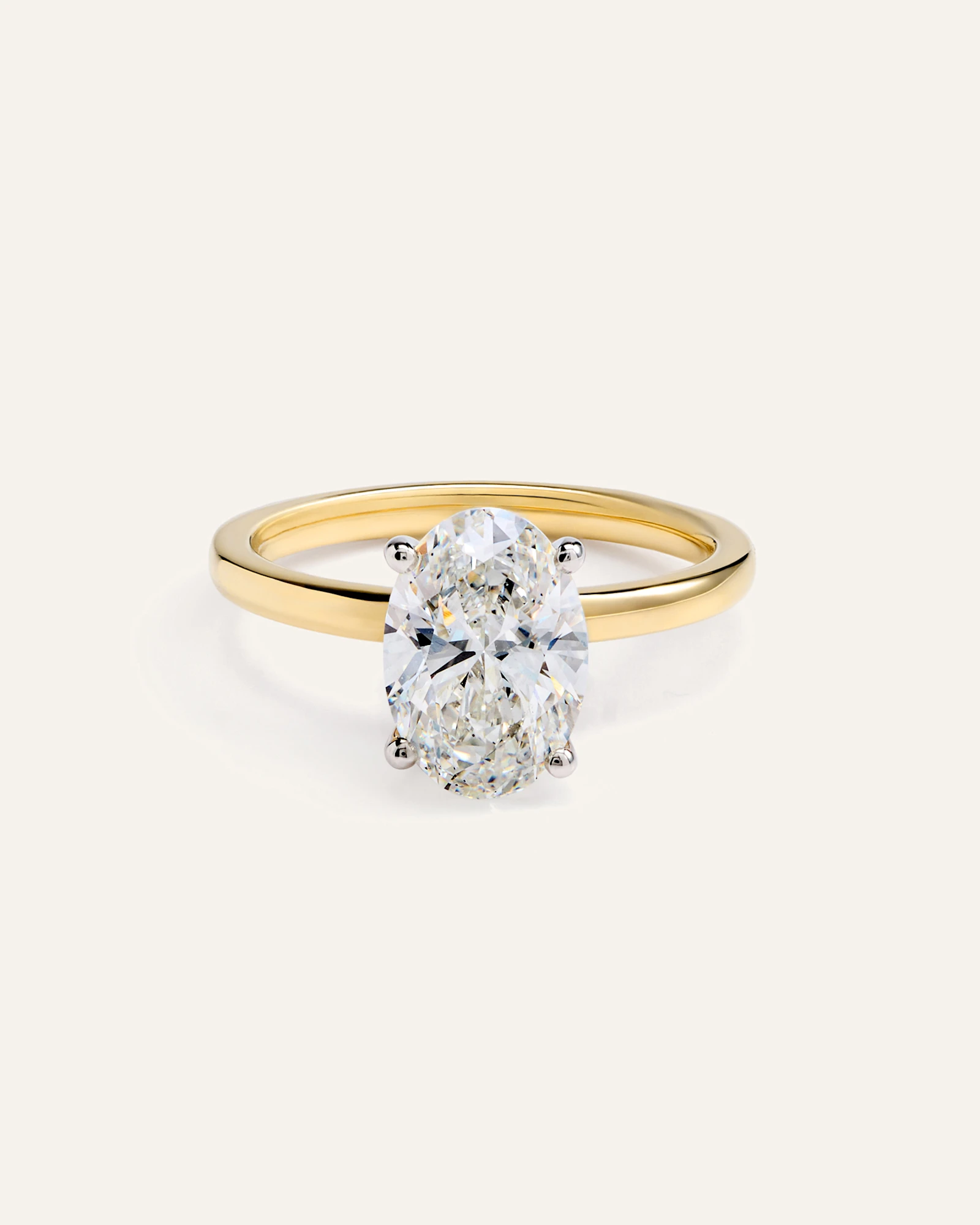 Lab Grown Diamond Oval Comfort Fit Engagement Ring