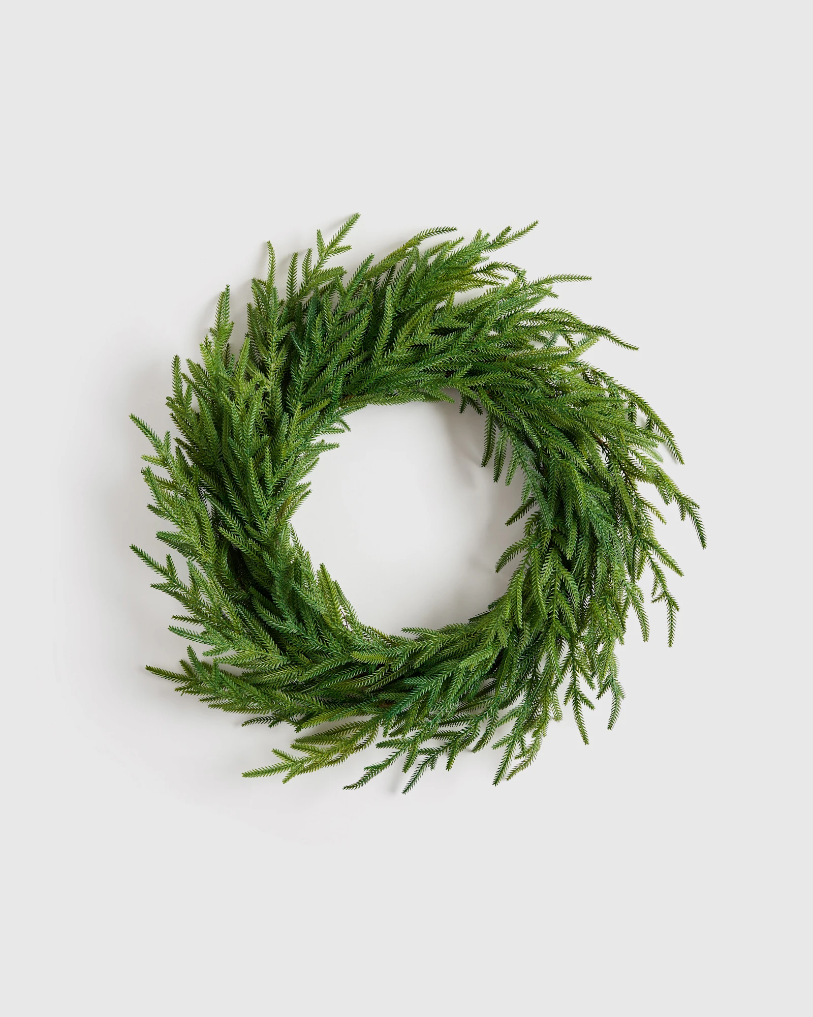 Draping Real Touch Norfolk Pine Wreath in Forest Green