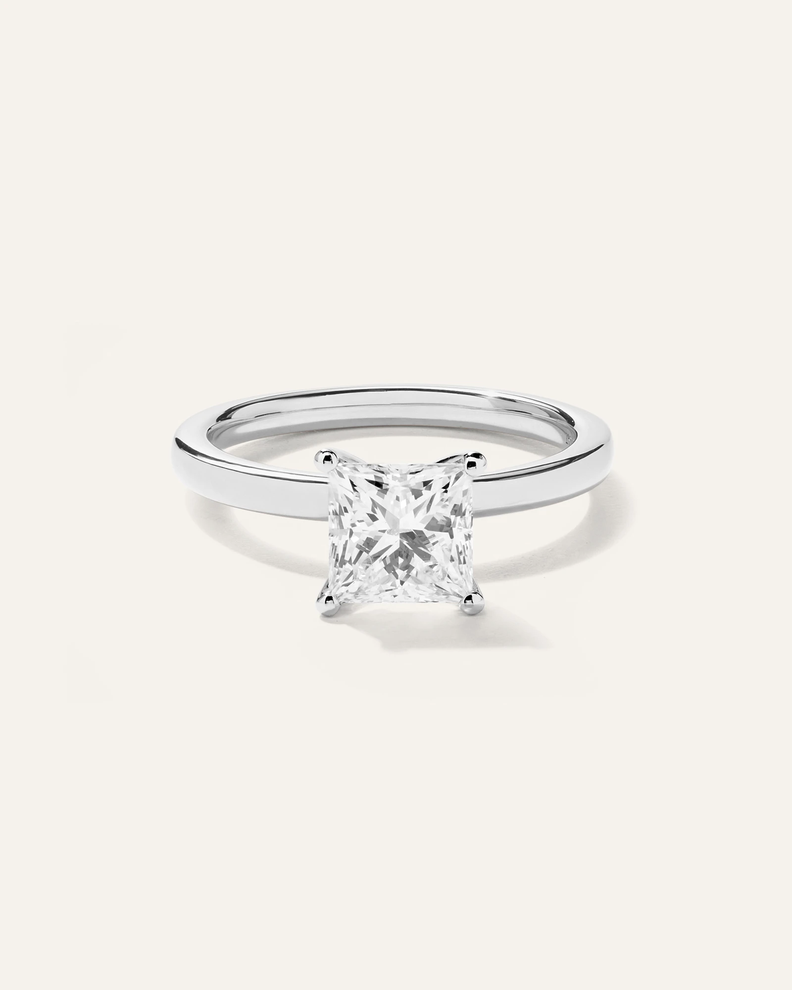 Lab Grown Diamond Princess Comfort Fit Engagement Ring
