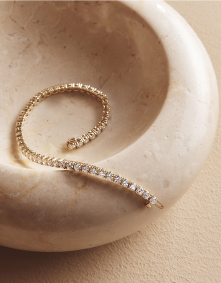 Yellow Gold 14K Gold Lab Grown Diamond Tennis Bracelet - 2ctw