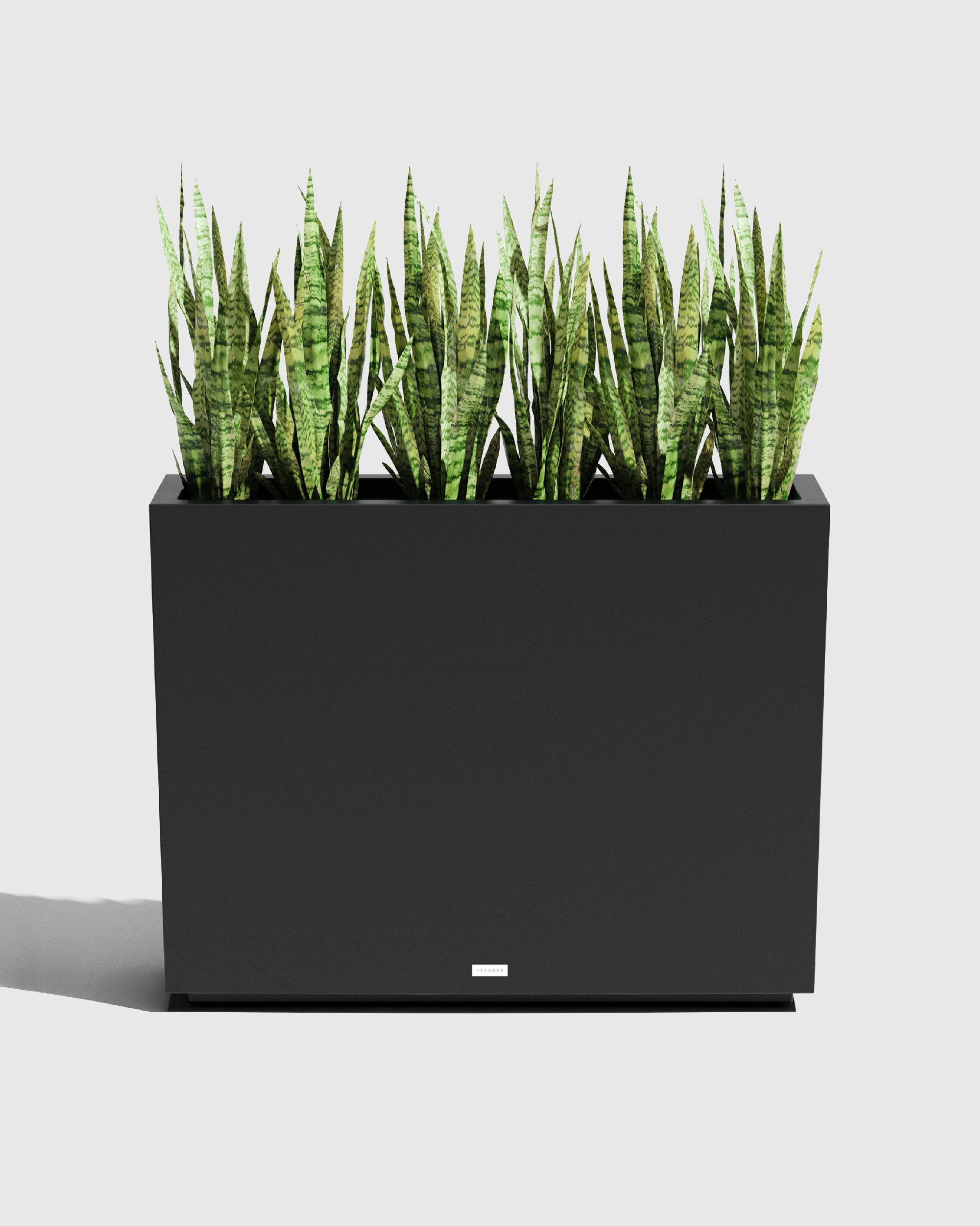 Black Block Series All Weather Rectangular Planter by Veradek