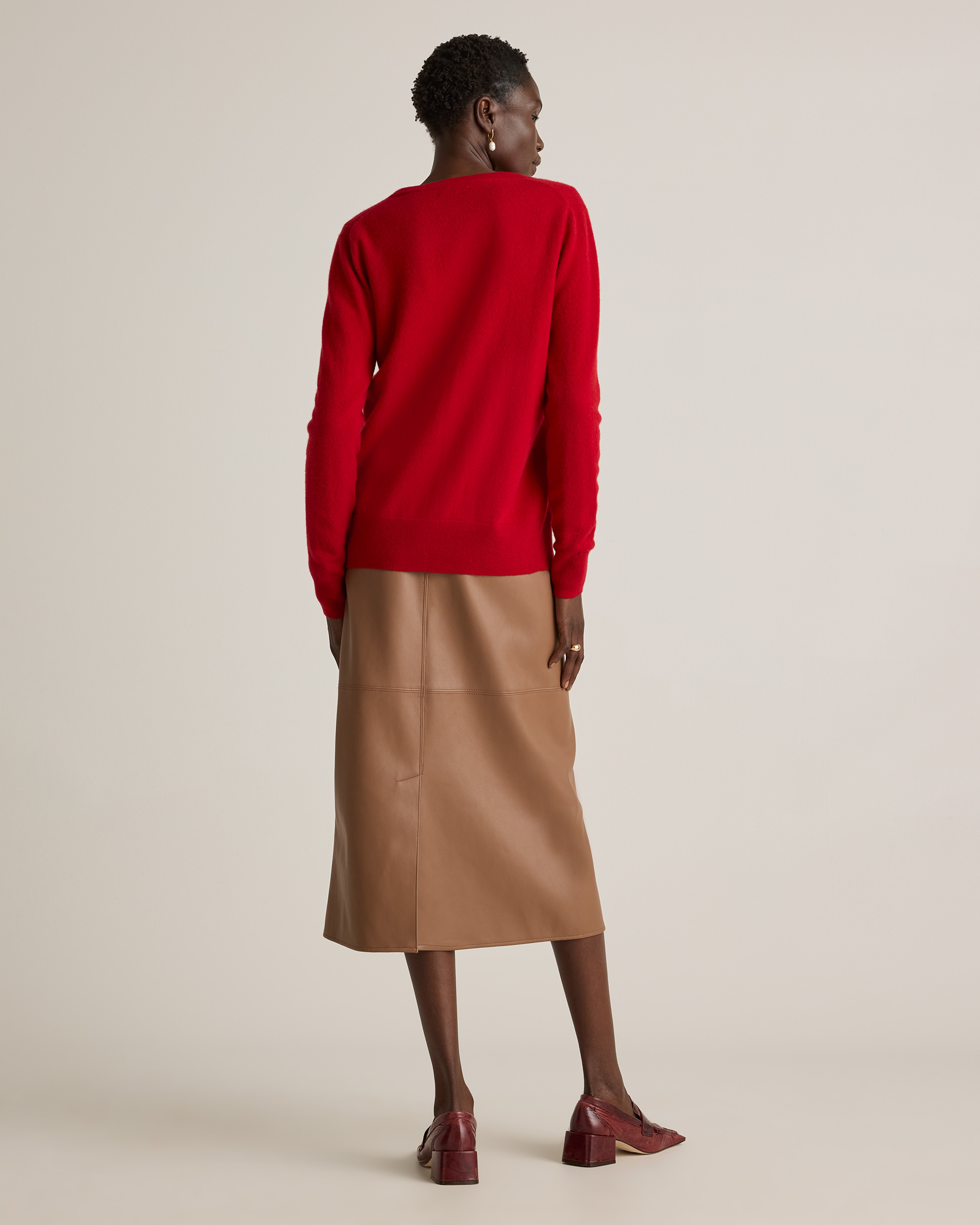 トップス cash & barba Mongorian Cashmere setup Elise Button-Detail Cashmere Sweater | Garnet Hill