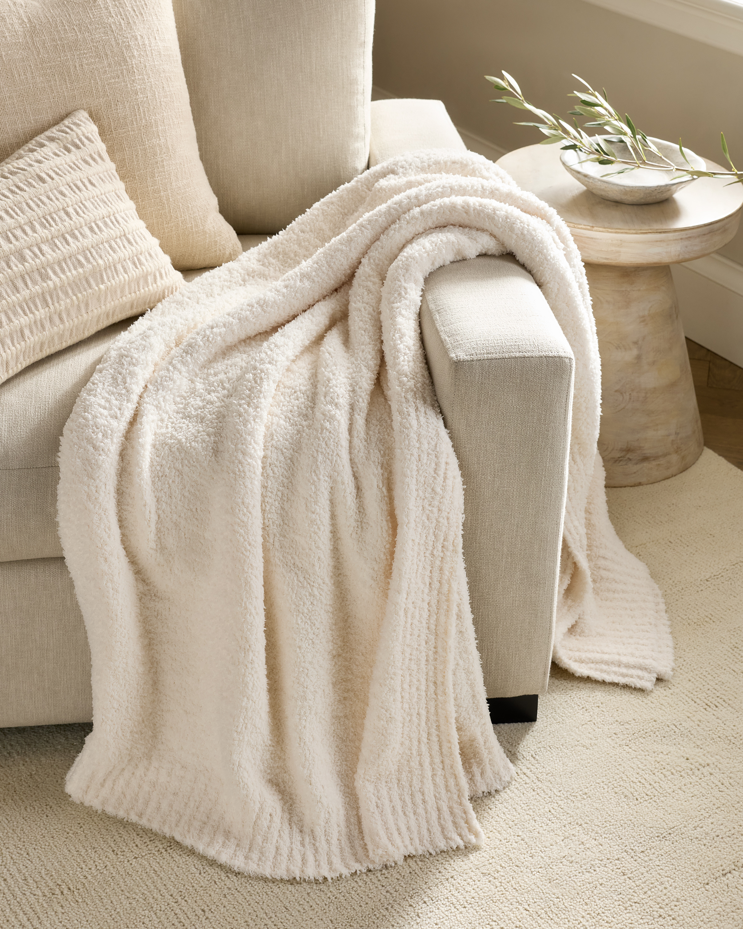 Ivory Ultra Cozy Throw