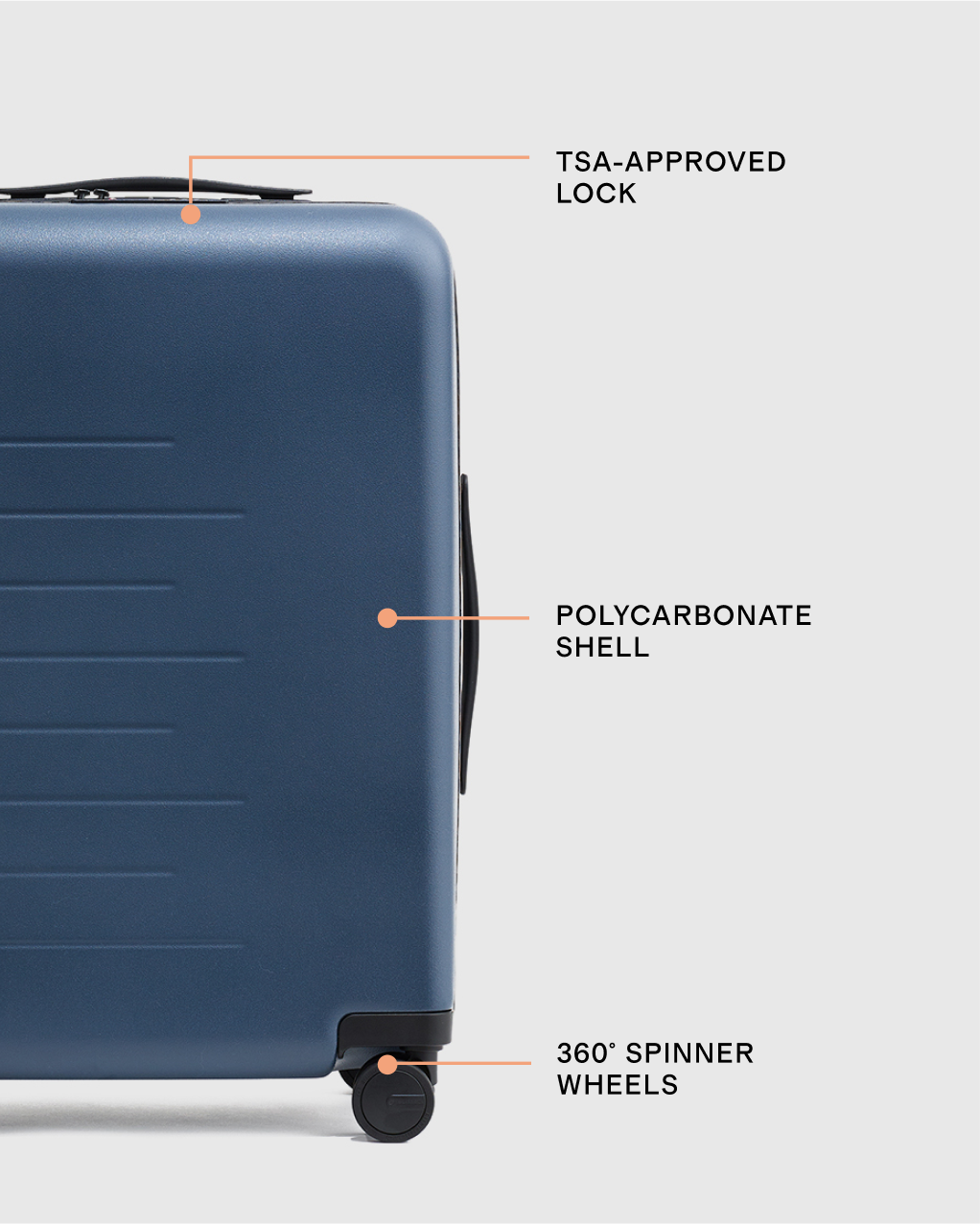 Carry On Hard Shell Suitcase 21 in Tan Polycarbonte by Quince