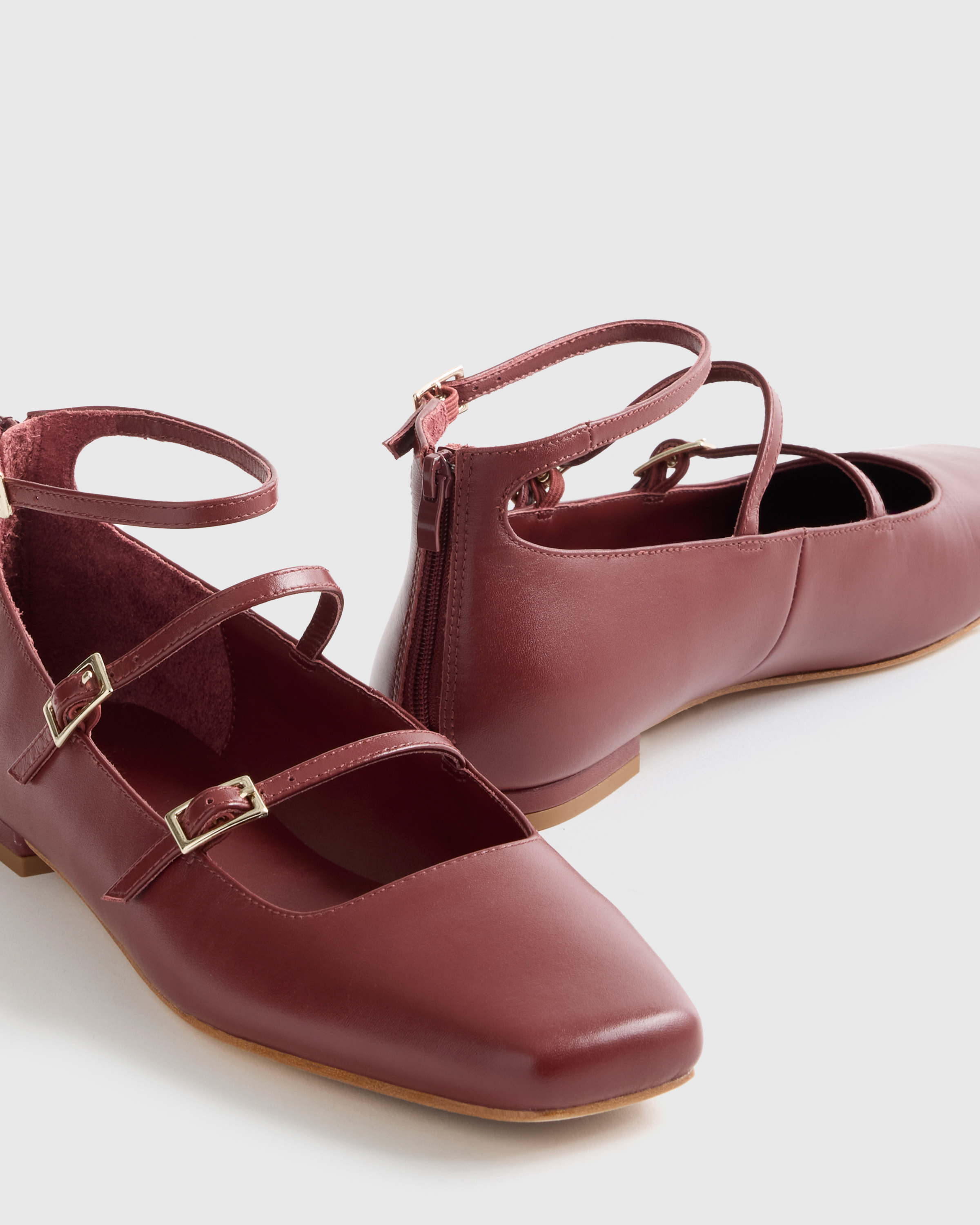 princess polly baby blue dress Chic Burgundy Patent Leather Pointed Toe Flats