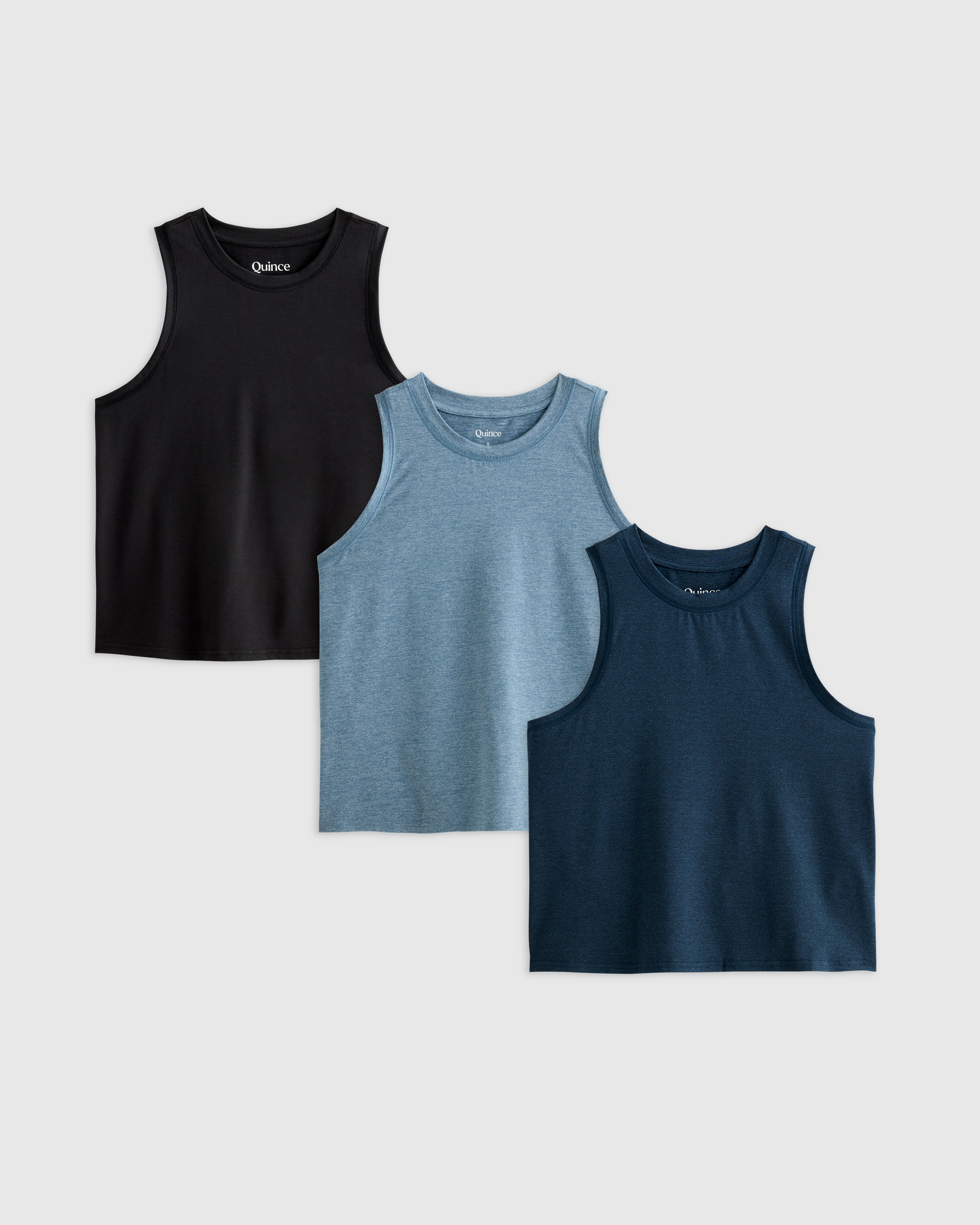 Black Flowknit Breeze High-Neck Tank 3 Pack Bundle
