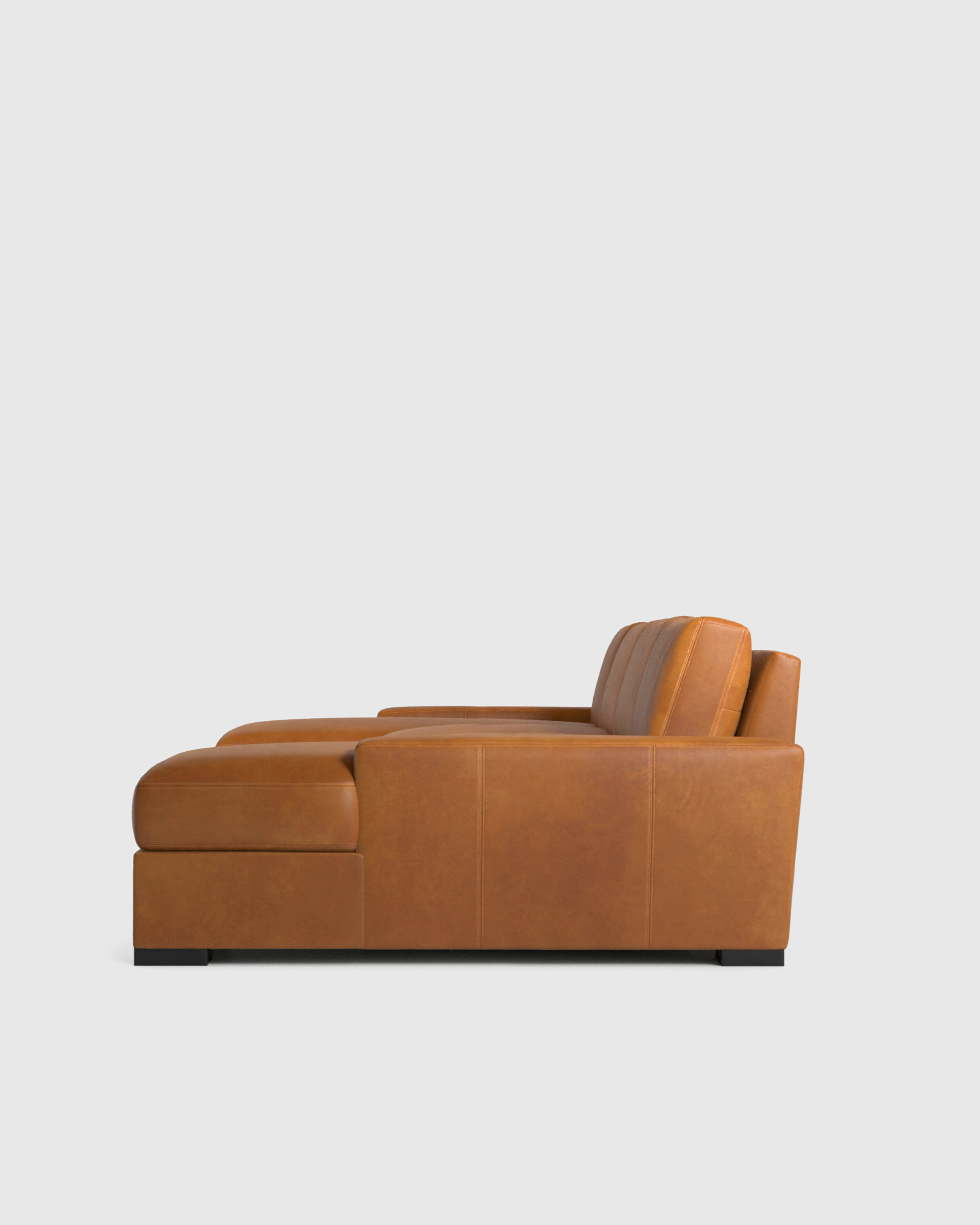 Stillman- Leather 134 U Sectional Auburn Side Deep Seat