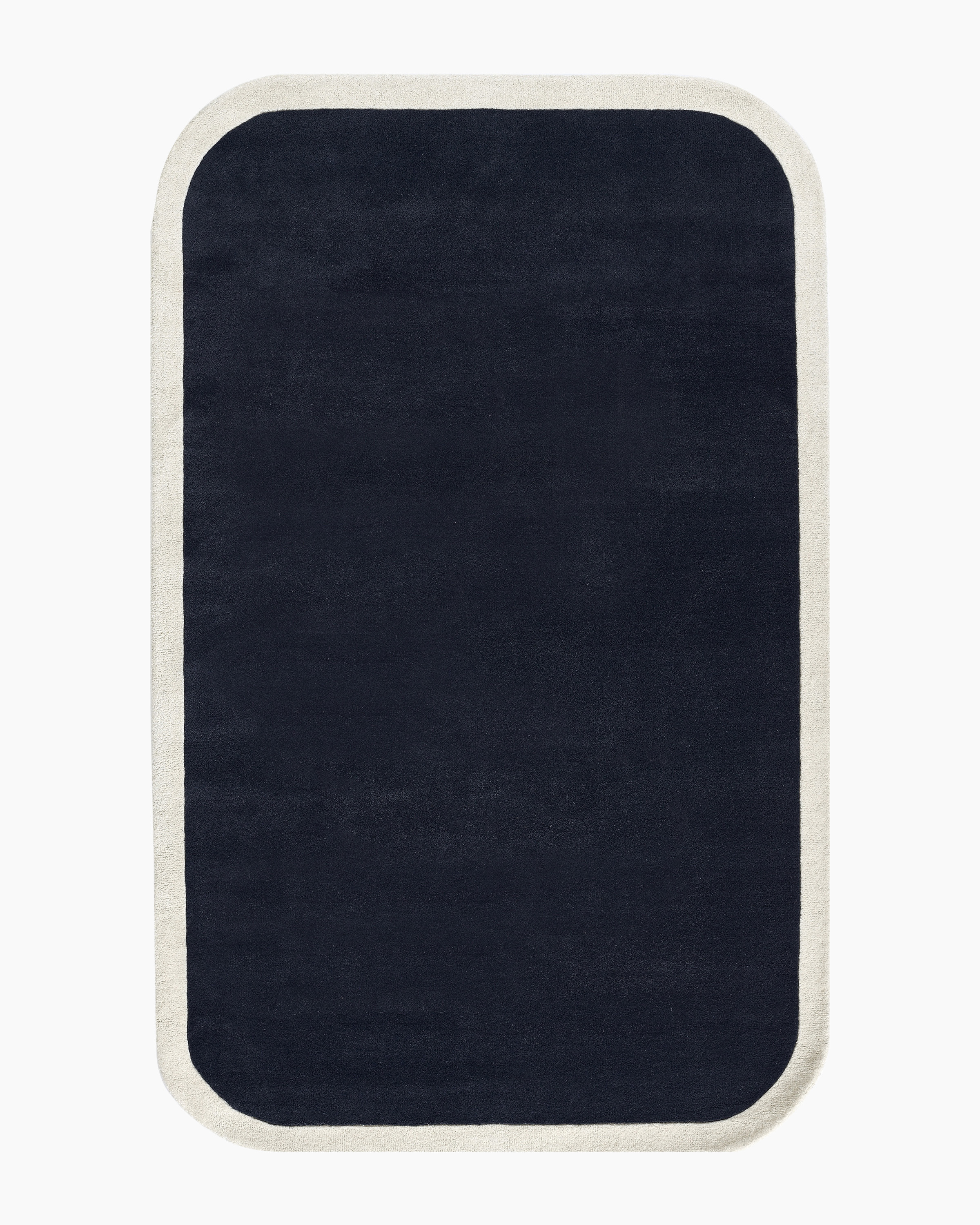 Navy Colorful Curves Hand-Tufted Rug