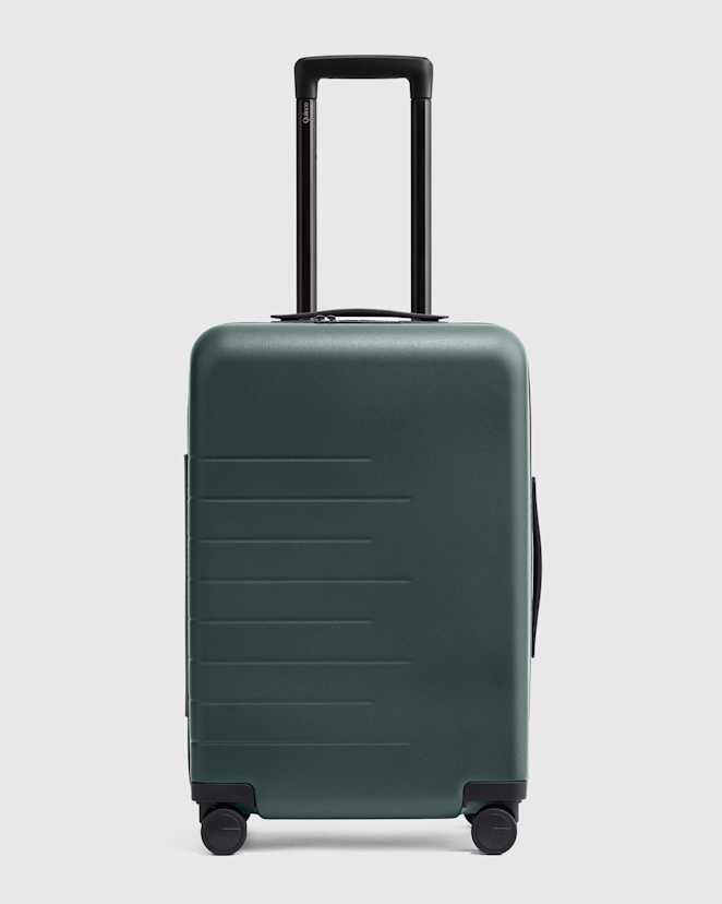 Dark Green Expandable Carry-On Suitcase