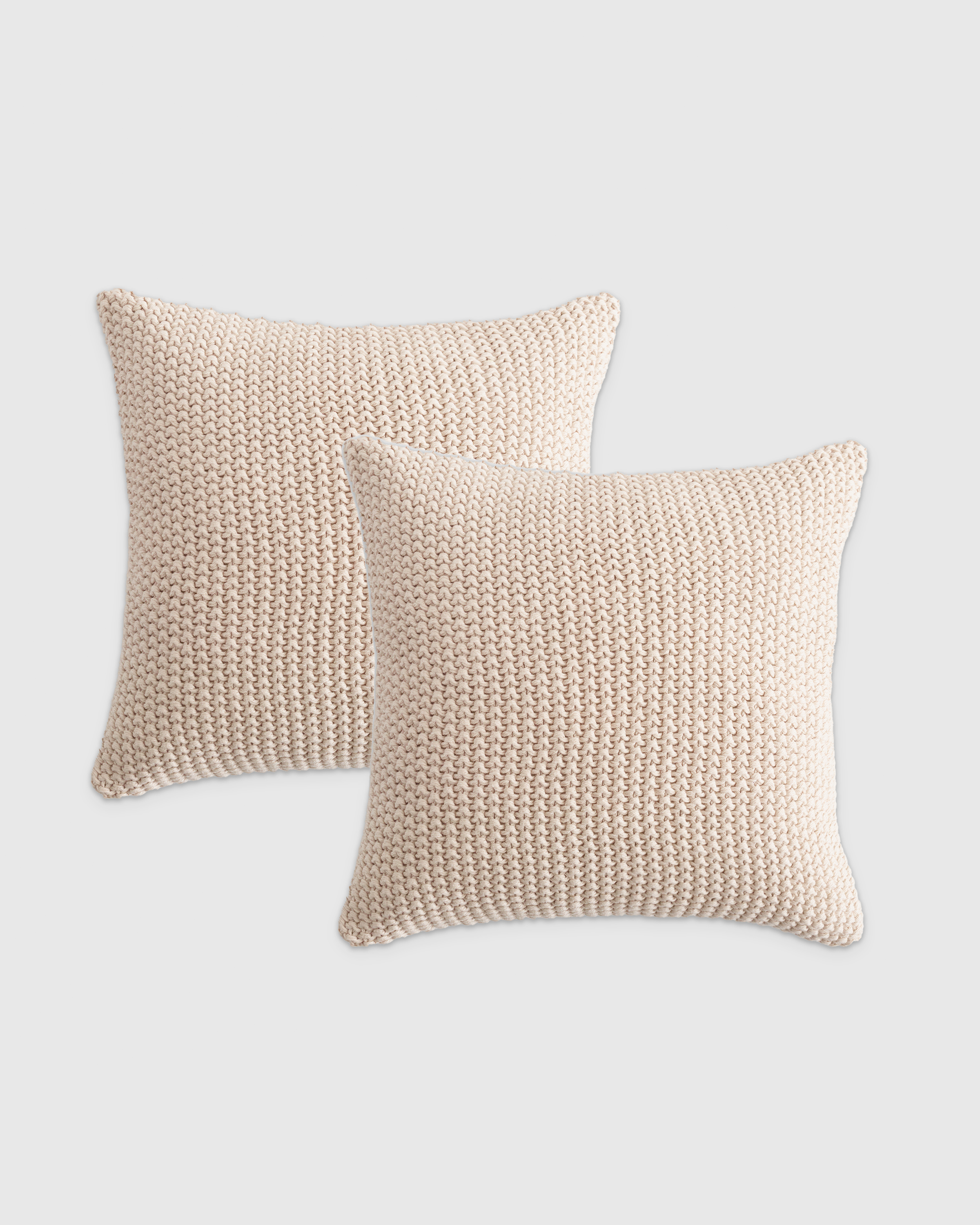 Cotton Fisherman Pillow Cover (Set of 2) - Natural, 20x20