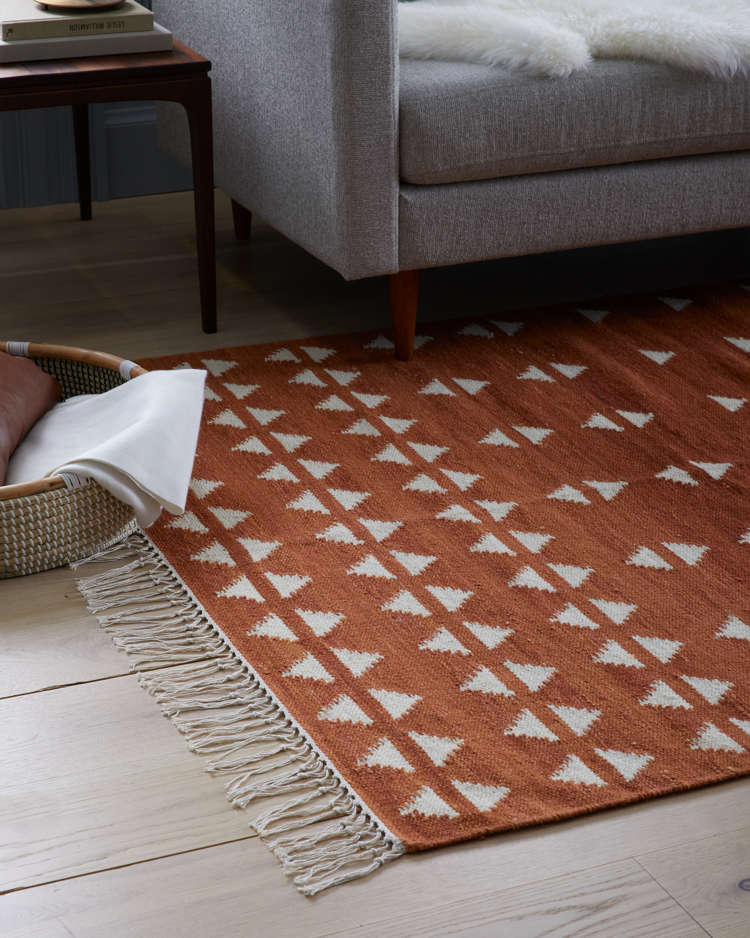 Shay Wool Kilim Rug - Thumbnail 4