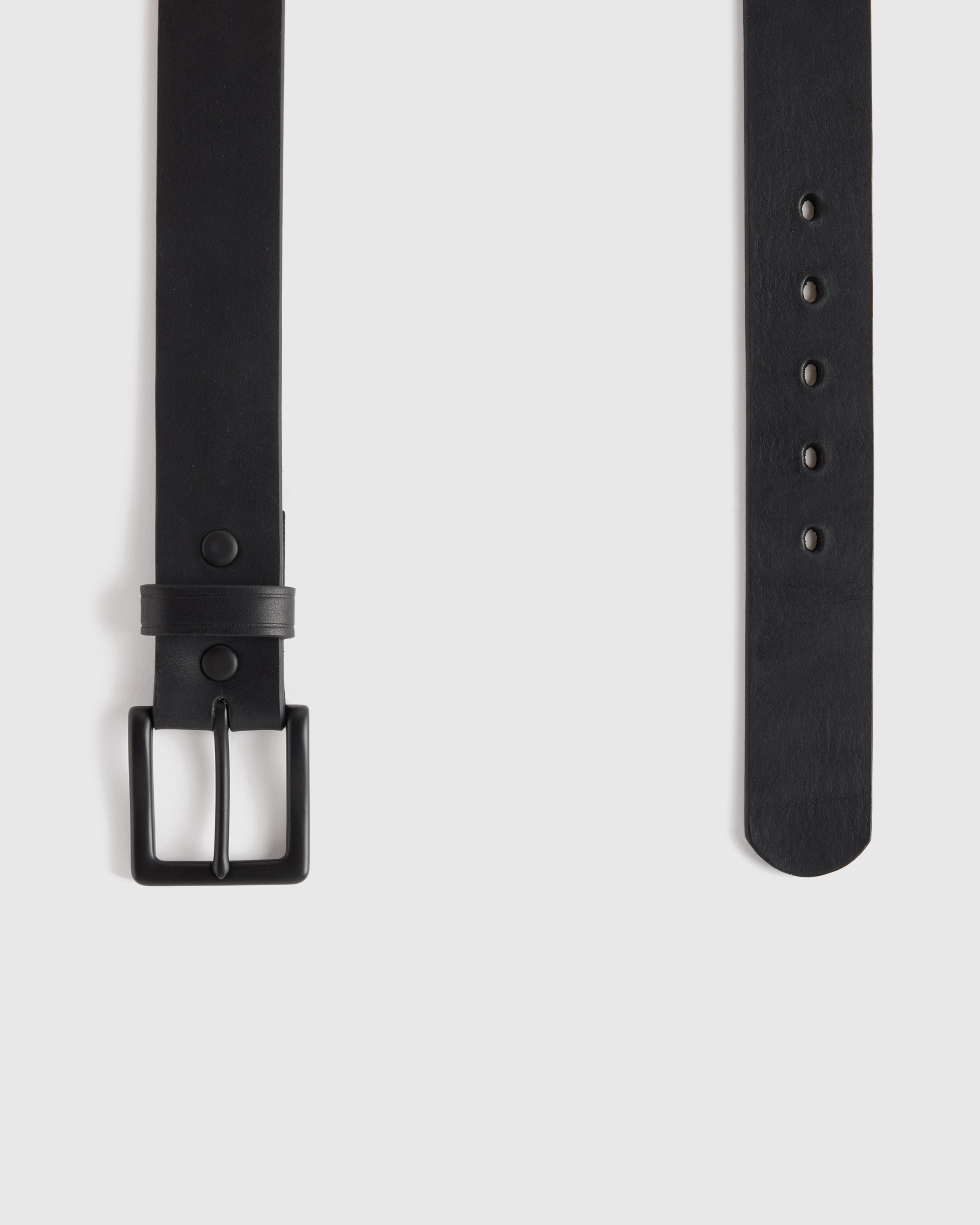 Adam Heritage Leather Jeans Belt in Black