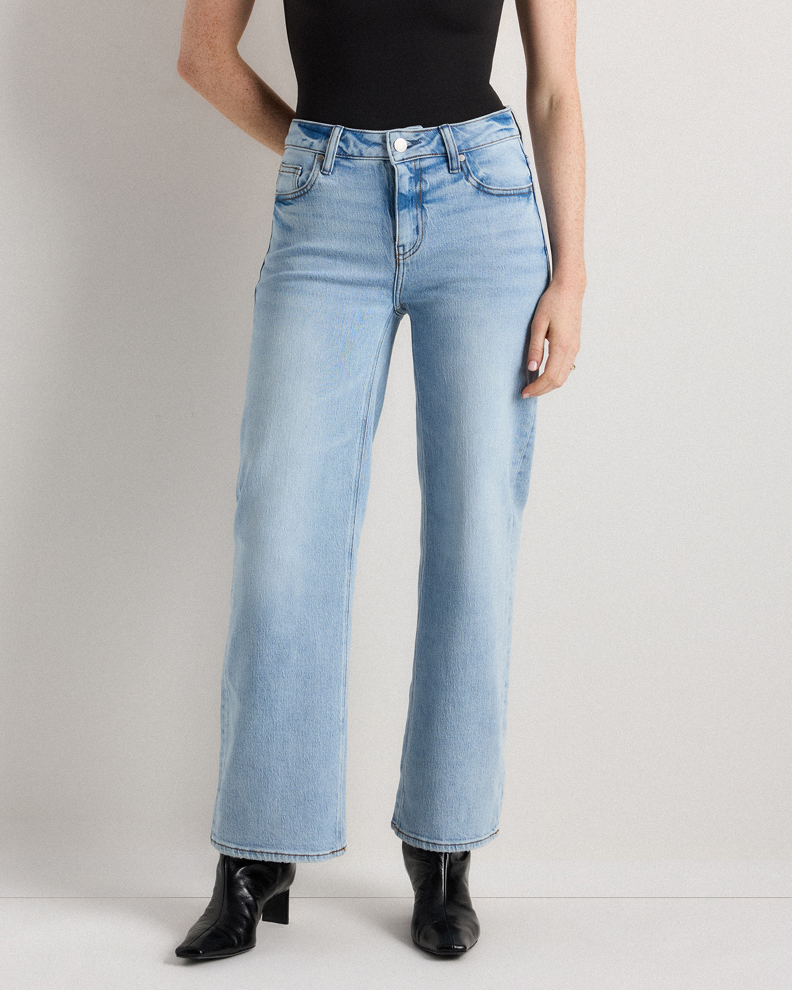 Cool Blue Luna Stretch Relaxed Straight Jeans