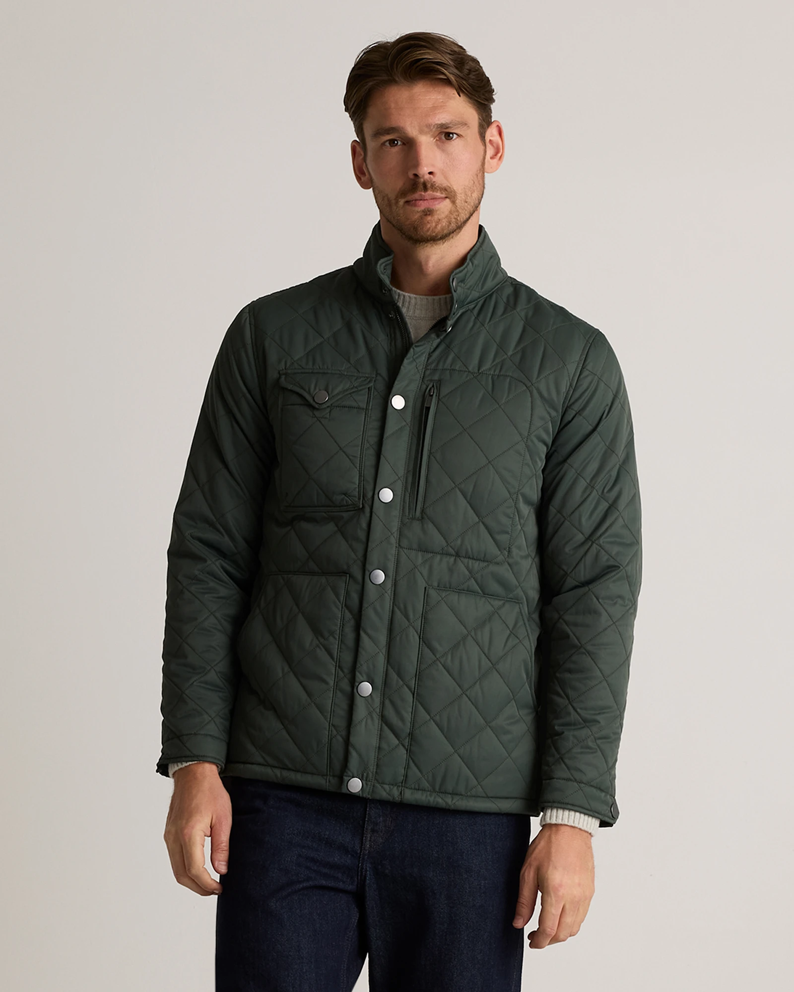 Featherless Quilted Utility Jacket