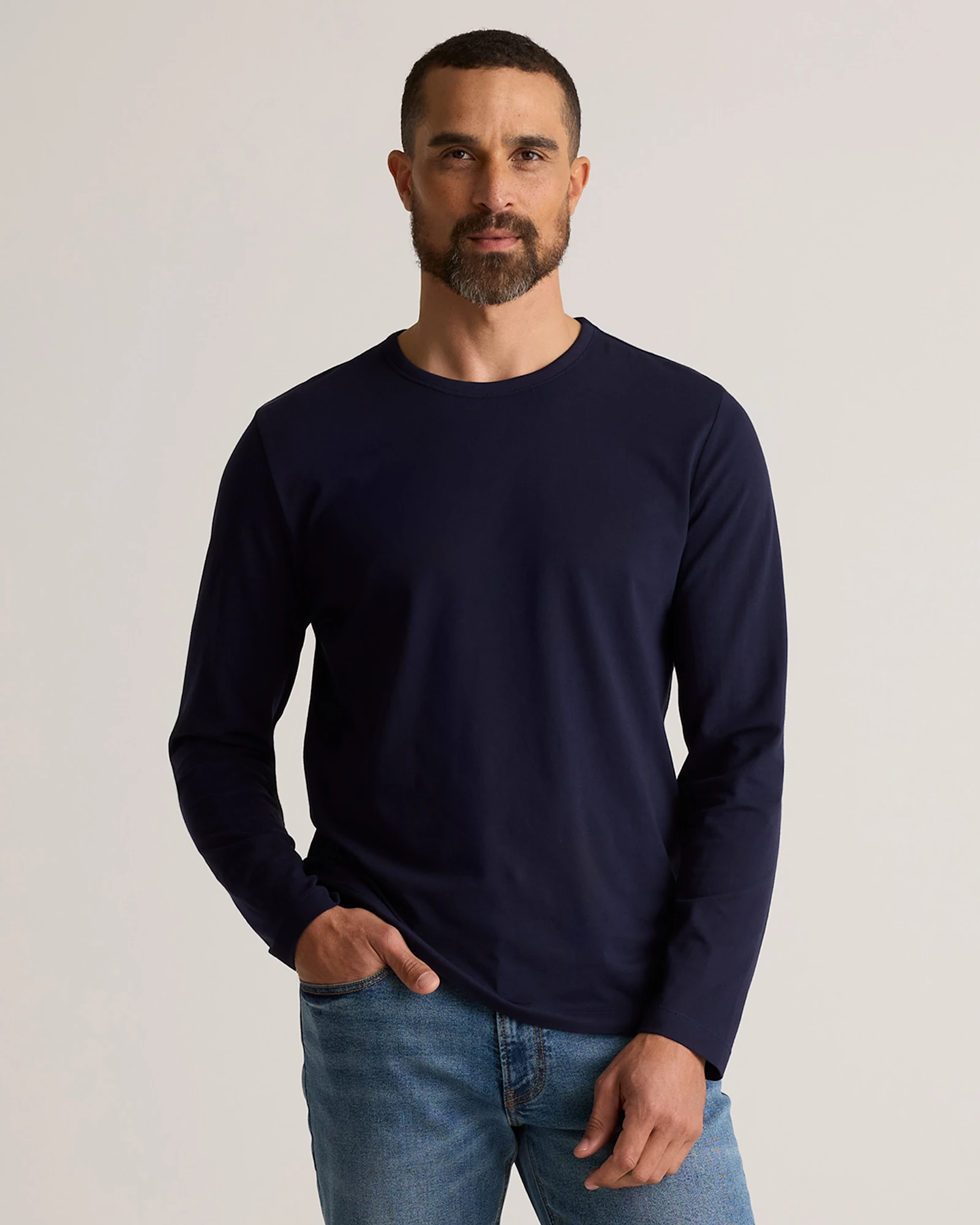 Men's 100% Pima Cotton Luxe Touch Long Sleeve Tee